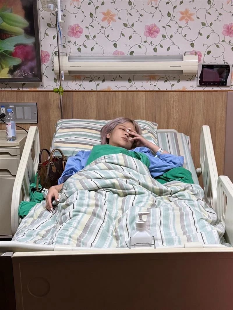 丟丟妹去年因膽結石緊急入院開刀。(樓頂揪樓下提供)