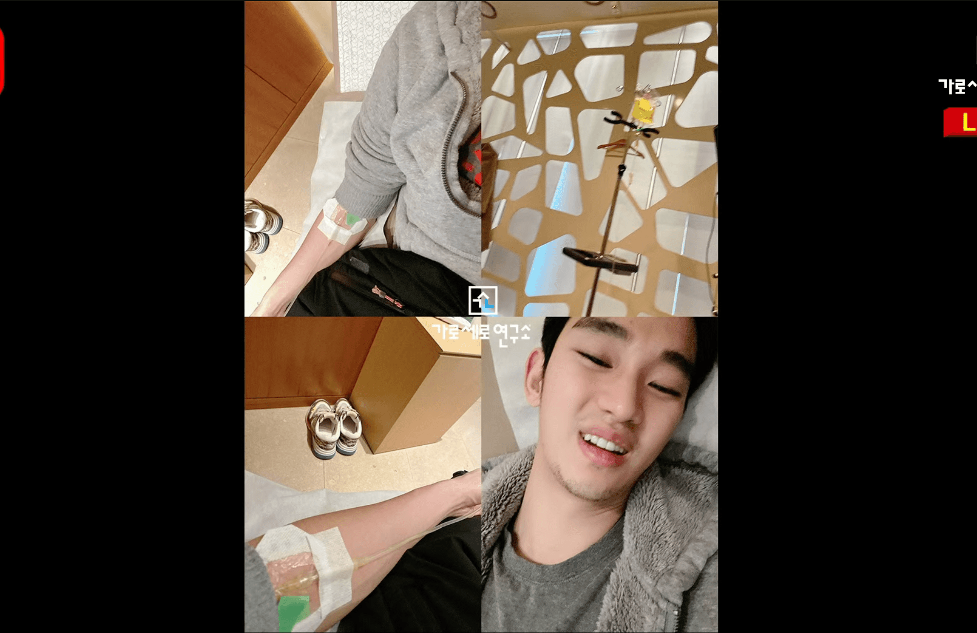 《橫豎研究所》公開金秀賢當兵時寄給金賽綸的私人照片。(截圖自橫豎研究所YT)