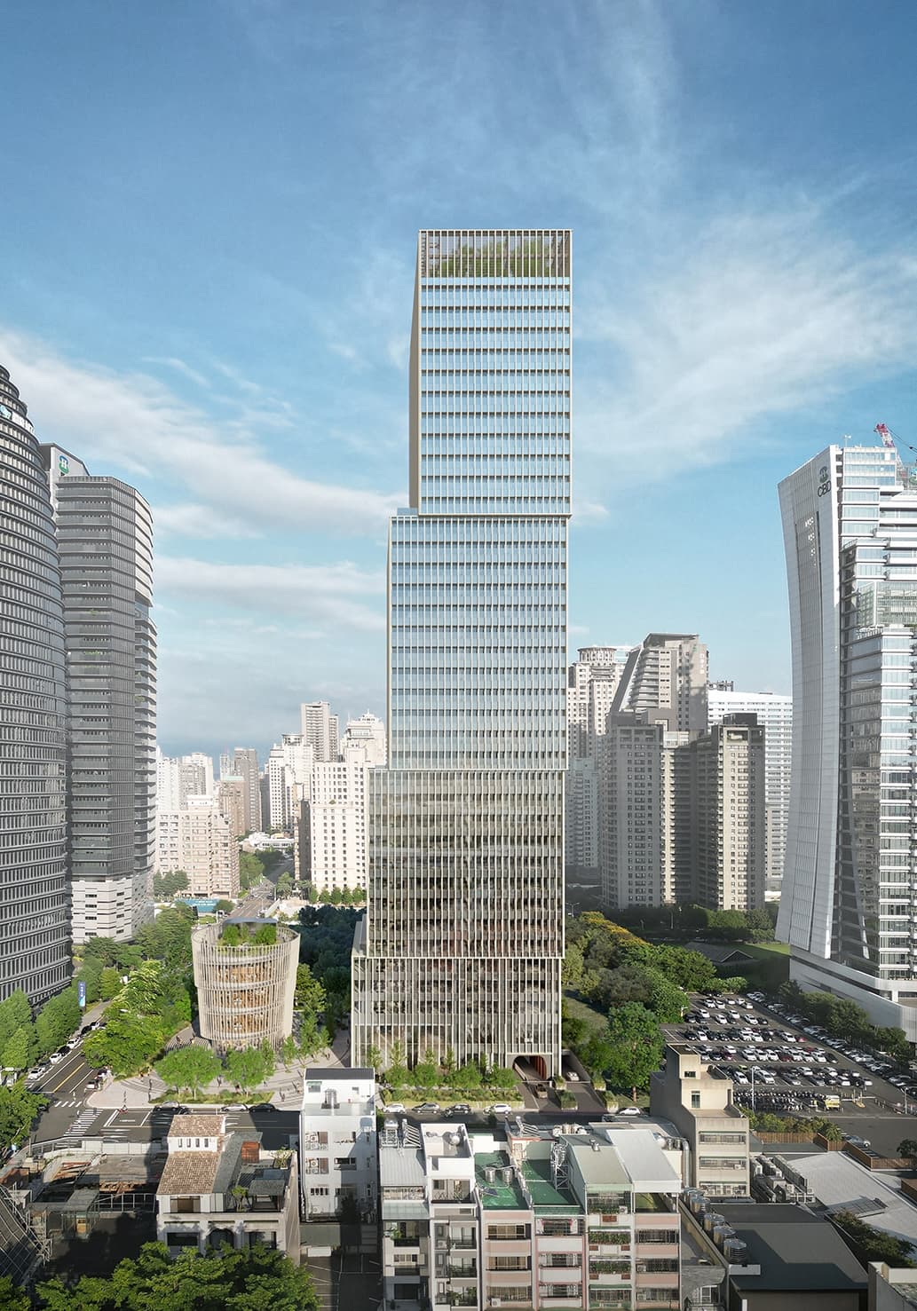 「聯聚中衡大廈」坐落於台中七期市政北二路與朝富路口核心角地,雙面臨路、規劃37層高樓。(業者提供)
