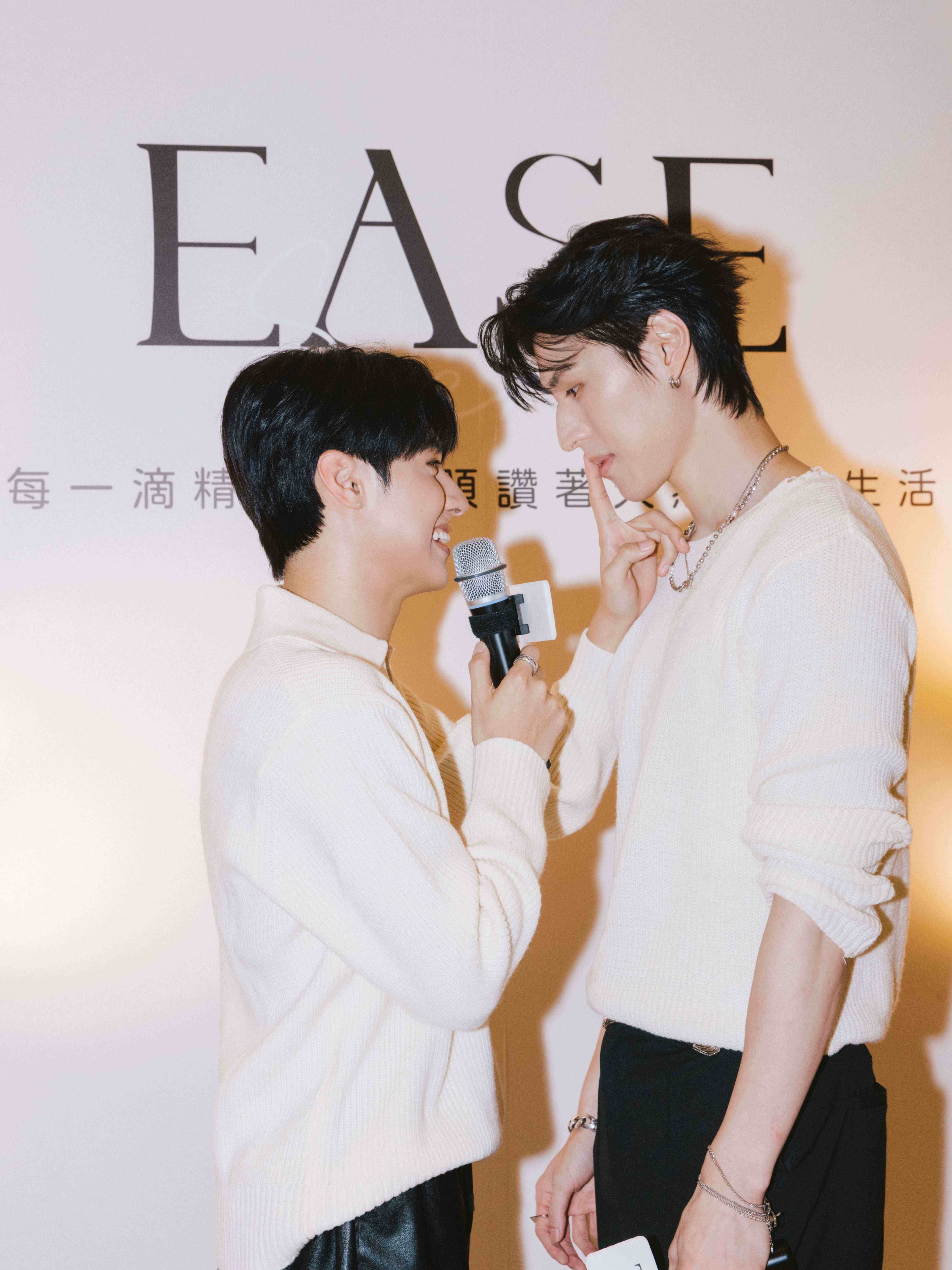 王君豪、成晞引來粉絲追逐。（EASE香氛提供）