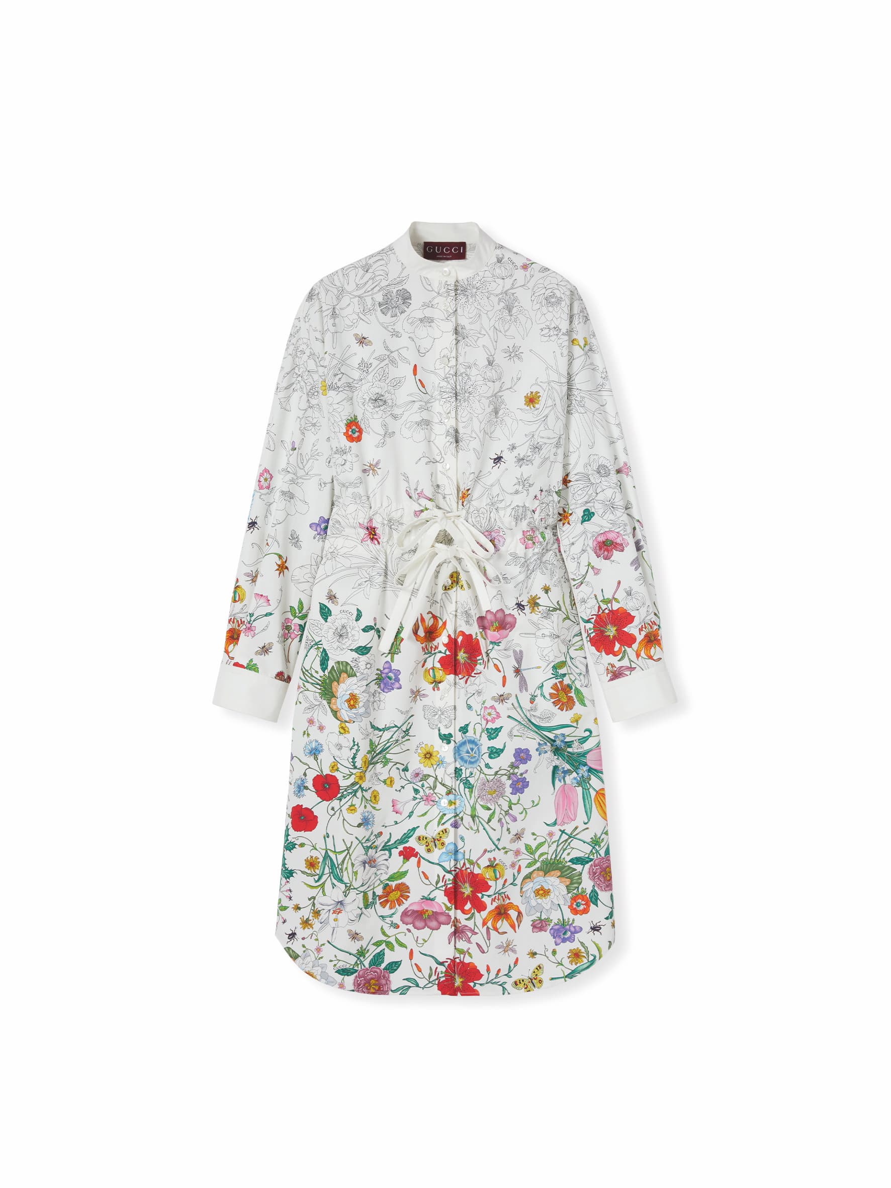 Flora印花洋裝。NT128,000(古馳提供)