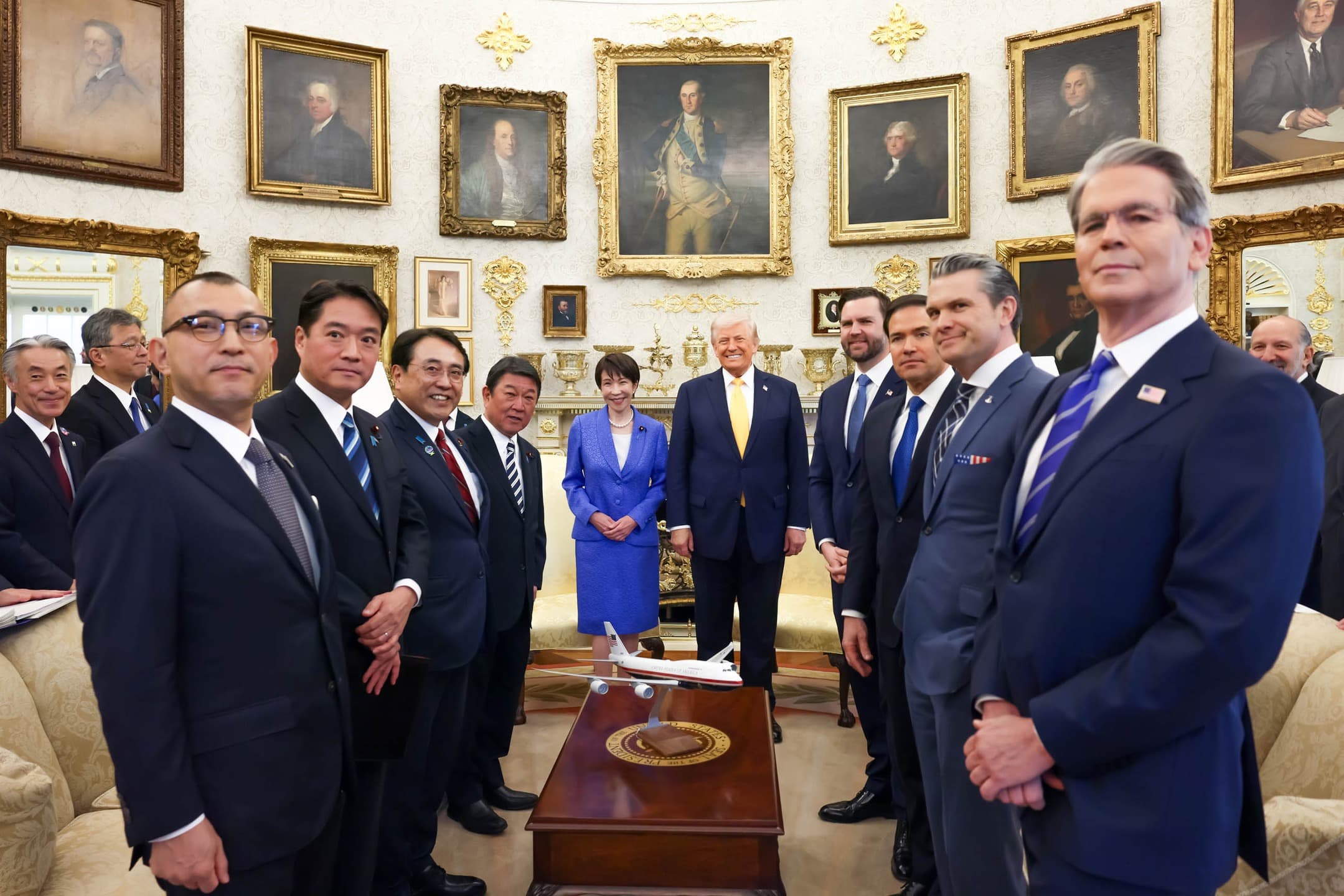 美日首領會談過程意外平和。(翻攝自kantei IG)
