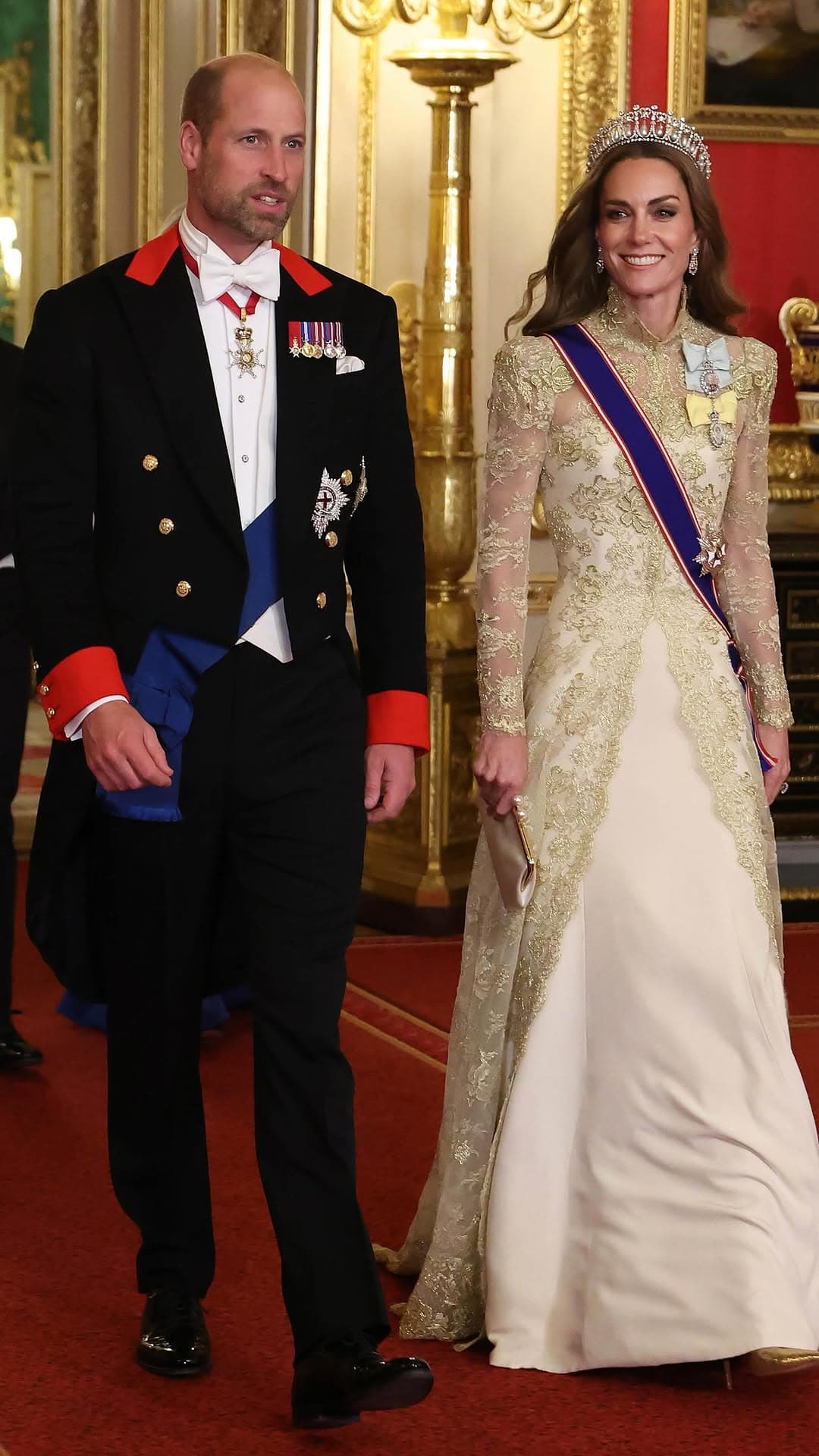 凱特王妃在國宴上耀眼奪目。(翻攝princeandprincessofwales IG)