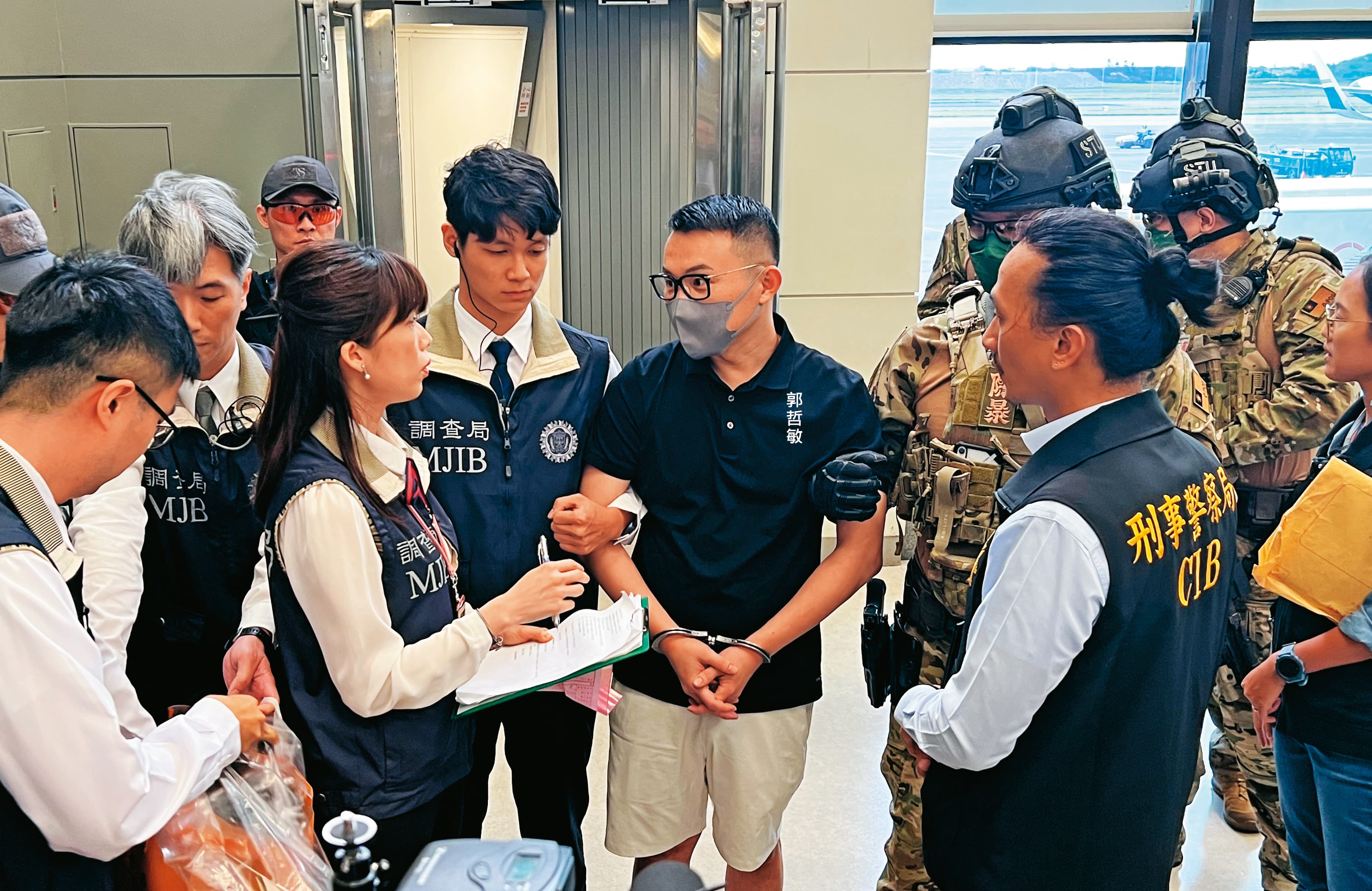 八八會館案主嫌郭哲敏涉百億洗錢及地下匯兌,八月間在泰國遭逮回台。(刑事局提供)