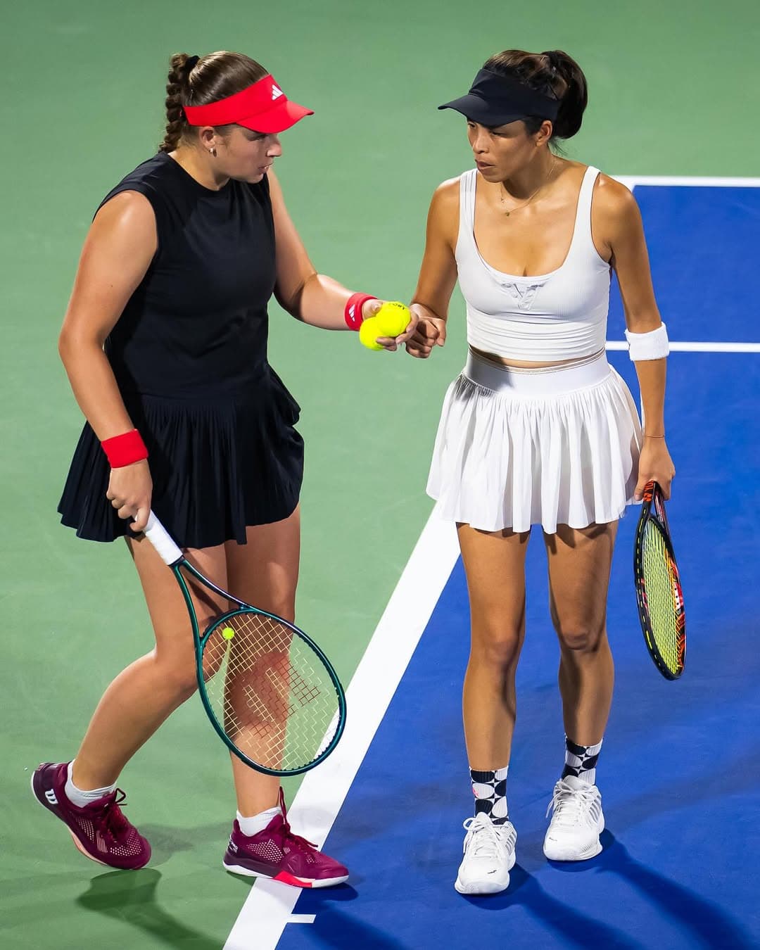 這對大會第4種子的「台拉聯軍」狀態持續升溫。(翻攝自Jelena Ostapenko IG)
