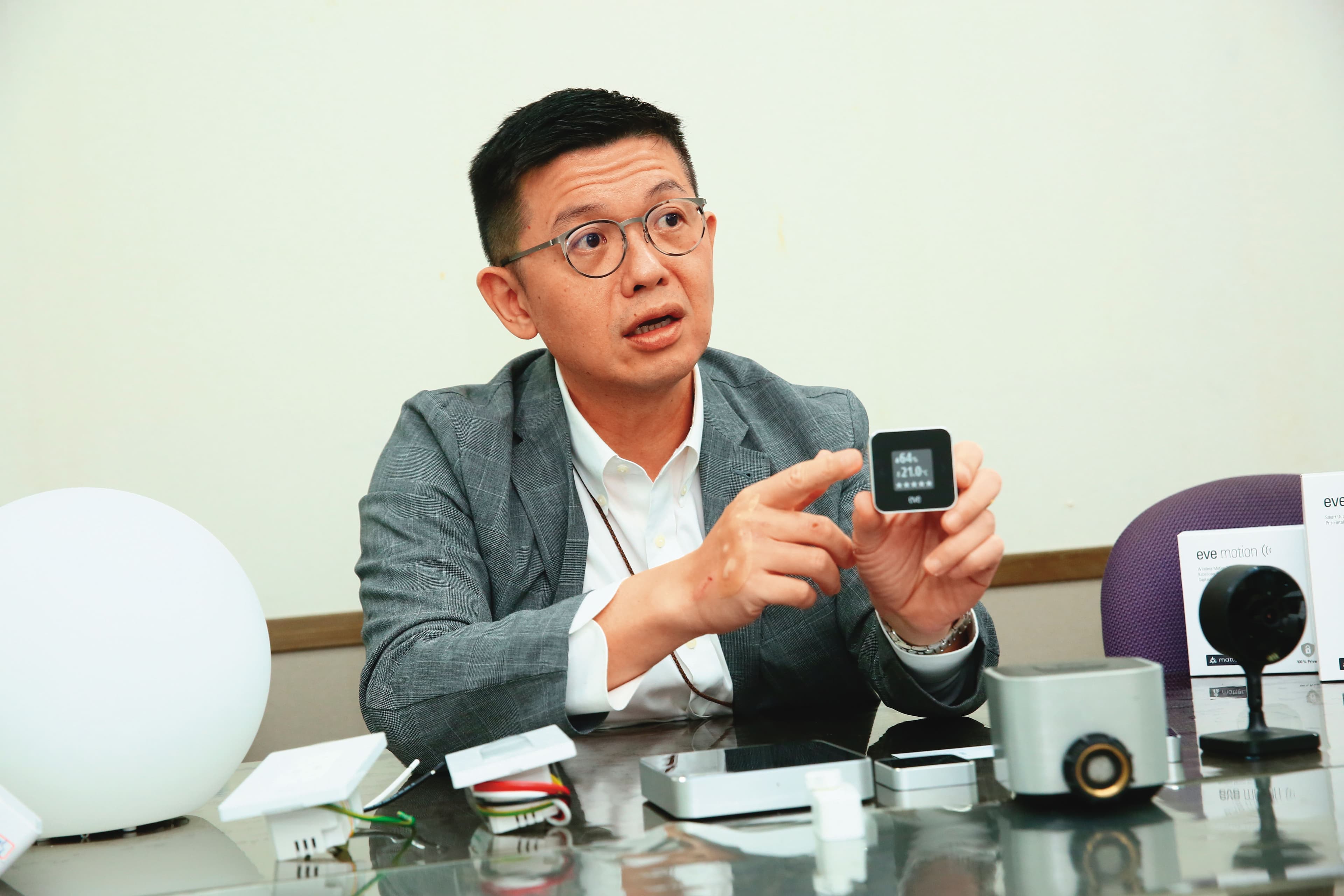 樺緯物聯隨著客戶德商EVE併入瑞士能源管理大廠ABB,業務從智慧家庭延伸到能源管理。圖為樺緯物聯總經理陳信宇。