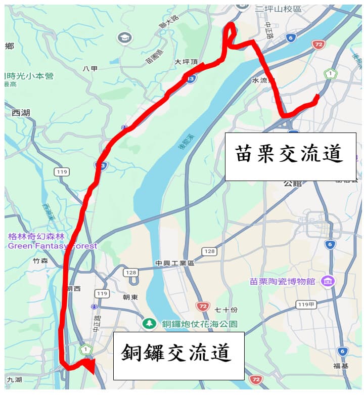 針對起火事故,高公局提醒用路人可參考改道路線。(翻攝自高公局官網)