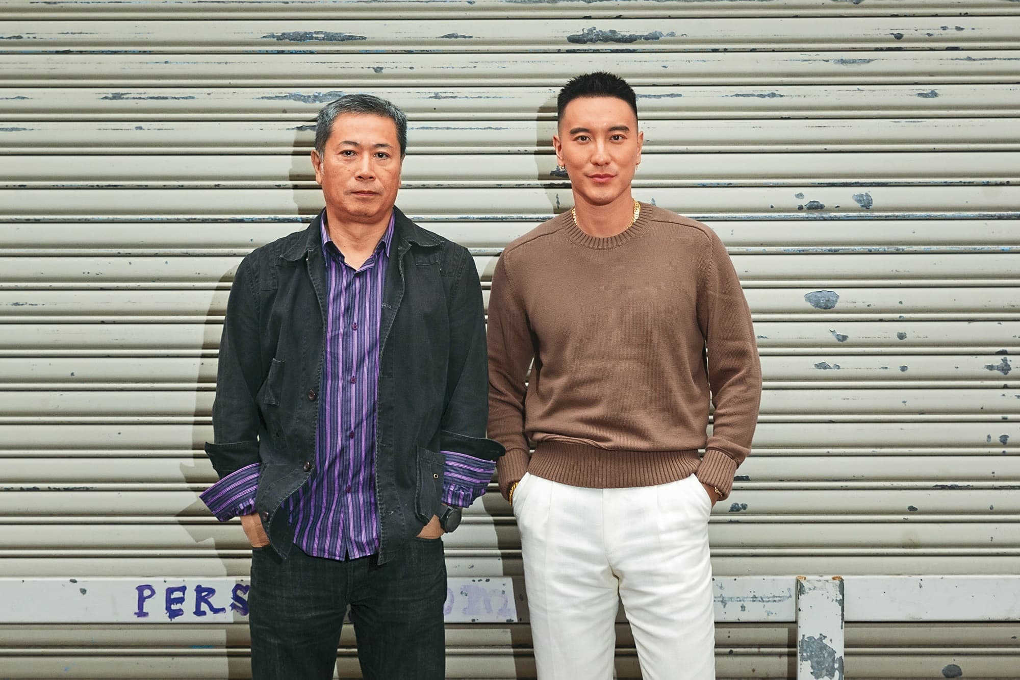 製作人李景白(左)邀請同樣熱愛海洋的王陽明(右)主持沉船生態紀錄節目。