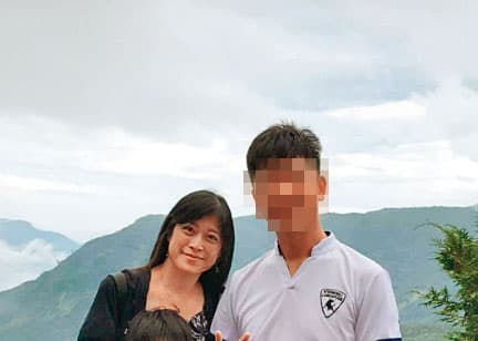 黃靖容（左）不顧自己已婚身分夜會林男，還辯稱是到摩鐵討論教養問題。（翻攝黃靖容臉書）