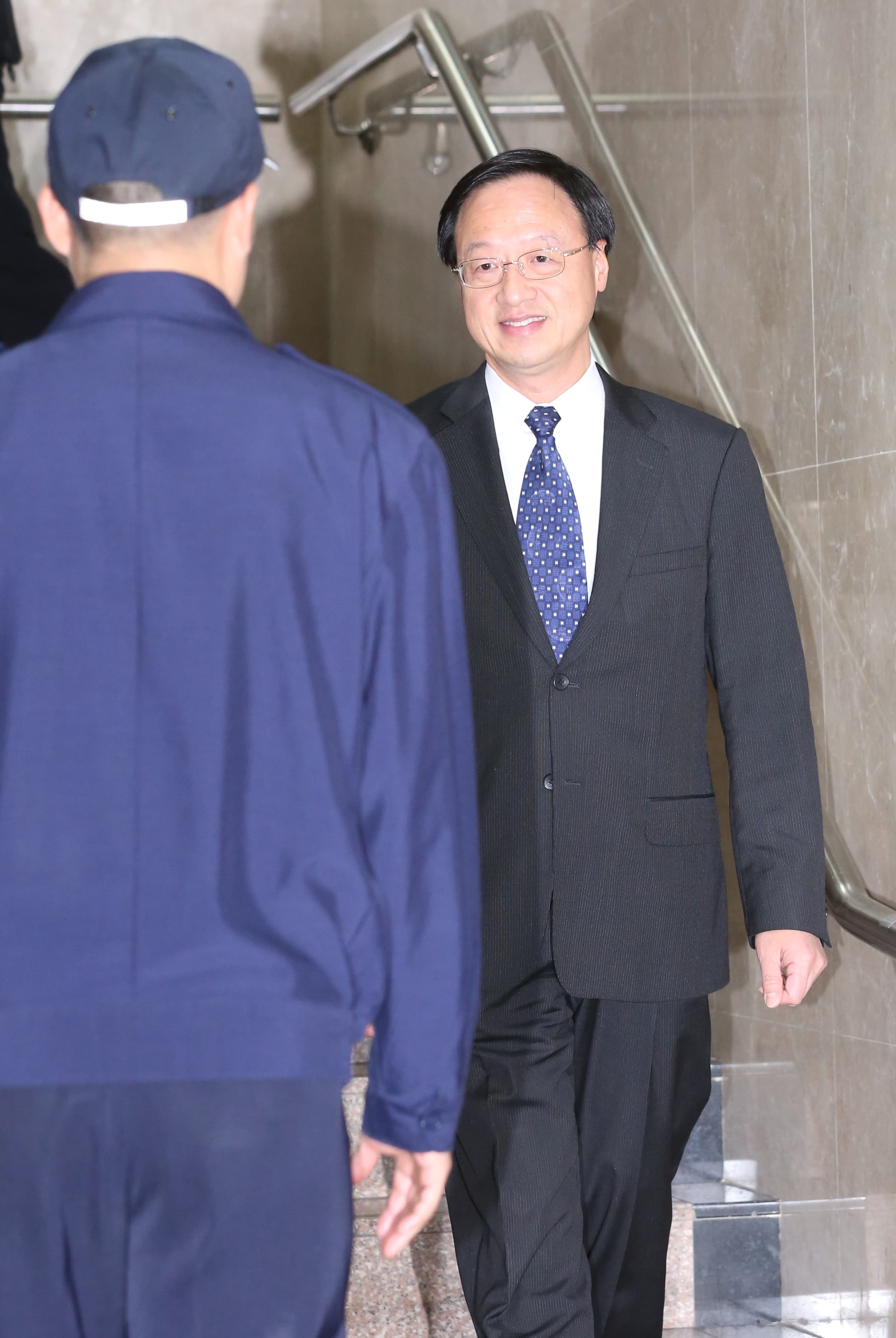 江宜樺專程從香港返台應訊,訊後對案情也沒有回應。
