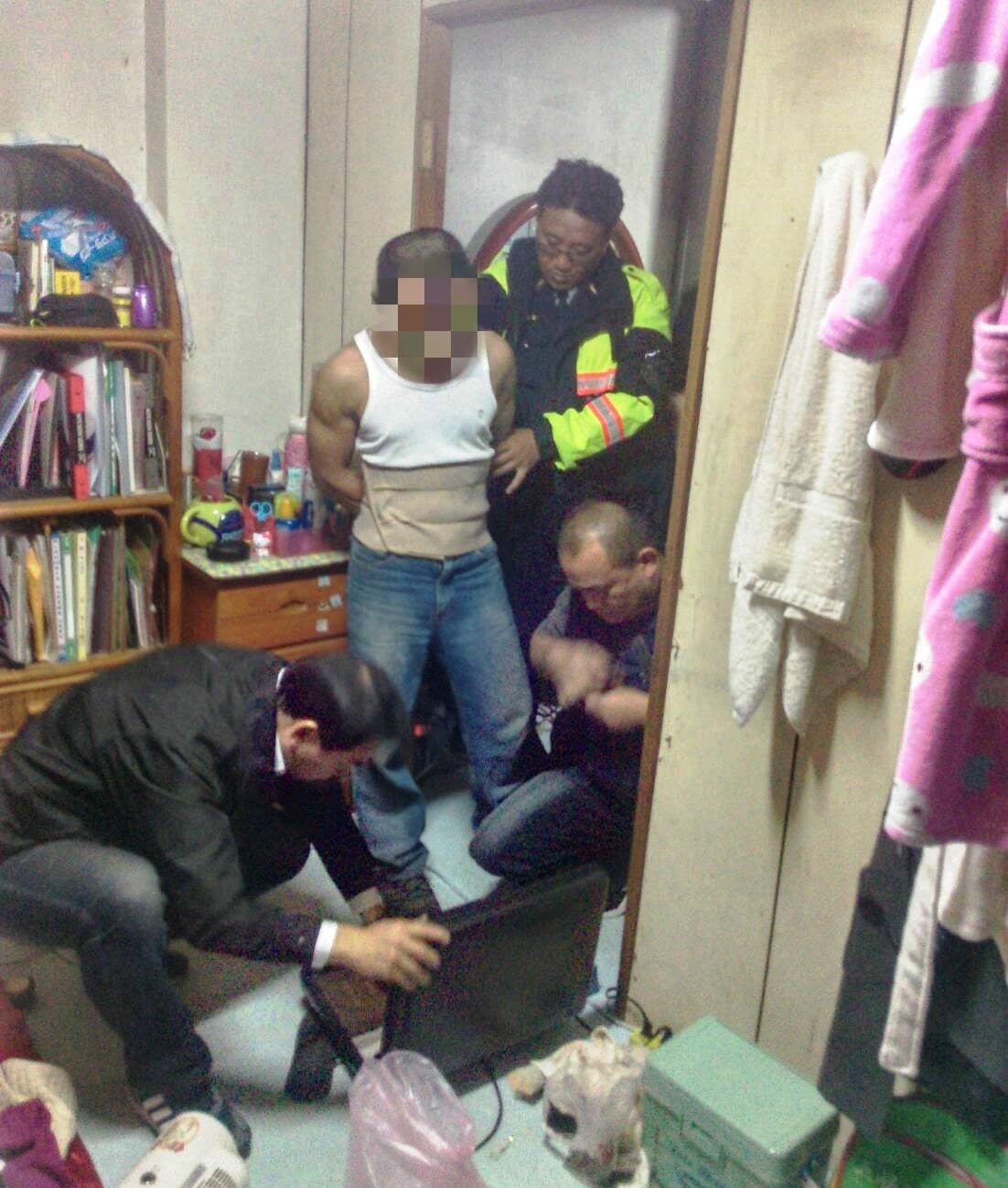 郭男在竹東地區橫行已久,是當地的販毒集團首腦,昨晚被警方逮捕。