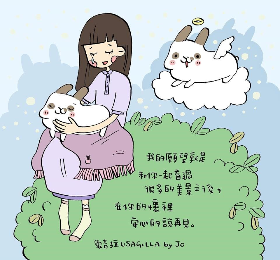 「希望他們能走出來。」圖文是Jo能陪伴這些兔友最好的方式，取自「兔吉拉」臉書