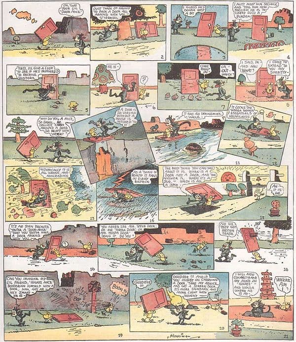 1922年的美國連環漫畫《Krazy Kat》,是不是有一種迪士尼卡通氛圍呢?