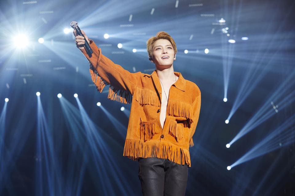 金在中正忙於亞洲巡演,預計4月1日於高雄巨蛋開唱。(翻攝自JYJ FB)