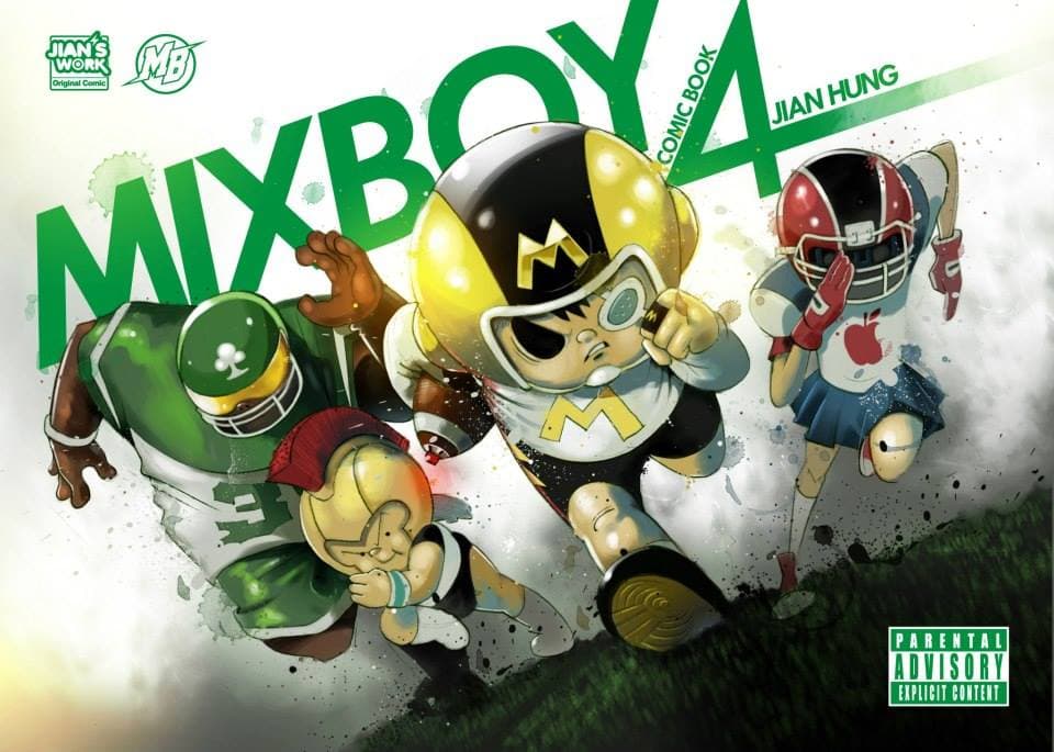 《MIX BOY》採用美漫風格、全彩製作,對洪元建來說是追尋自我的一次試驗。(圖片提供/洪元建)
