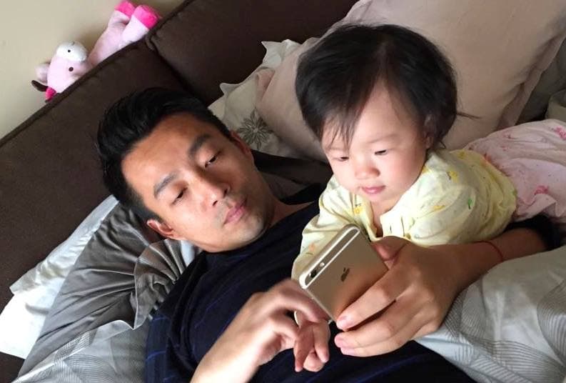 汪小菲和他和女兒小玥兒。（翻攝自大S臉書）