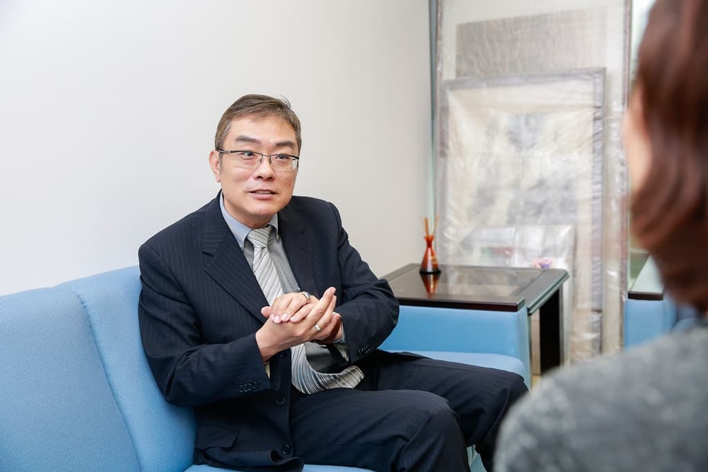 民視節目事業群資深副總經理許念台,今年擴大與其它電視台合資自製戲劇,也計劃與國際OTT合作。(林弘斌攝)