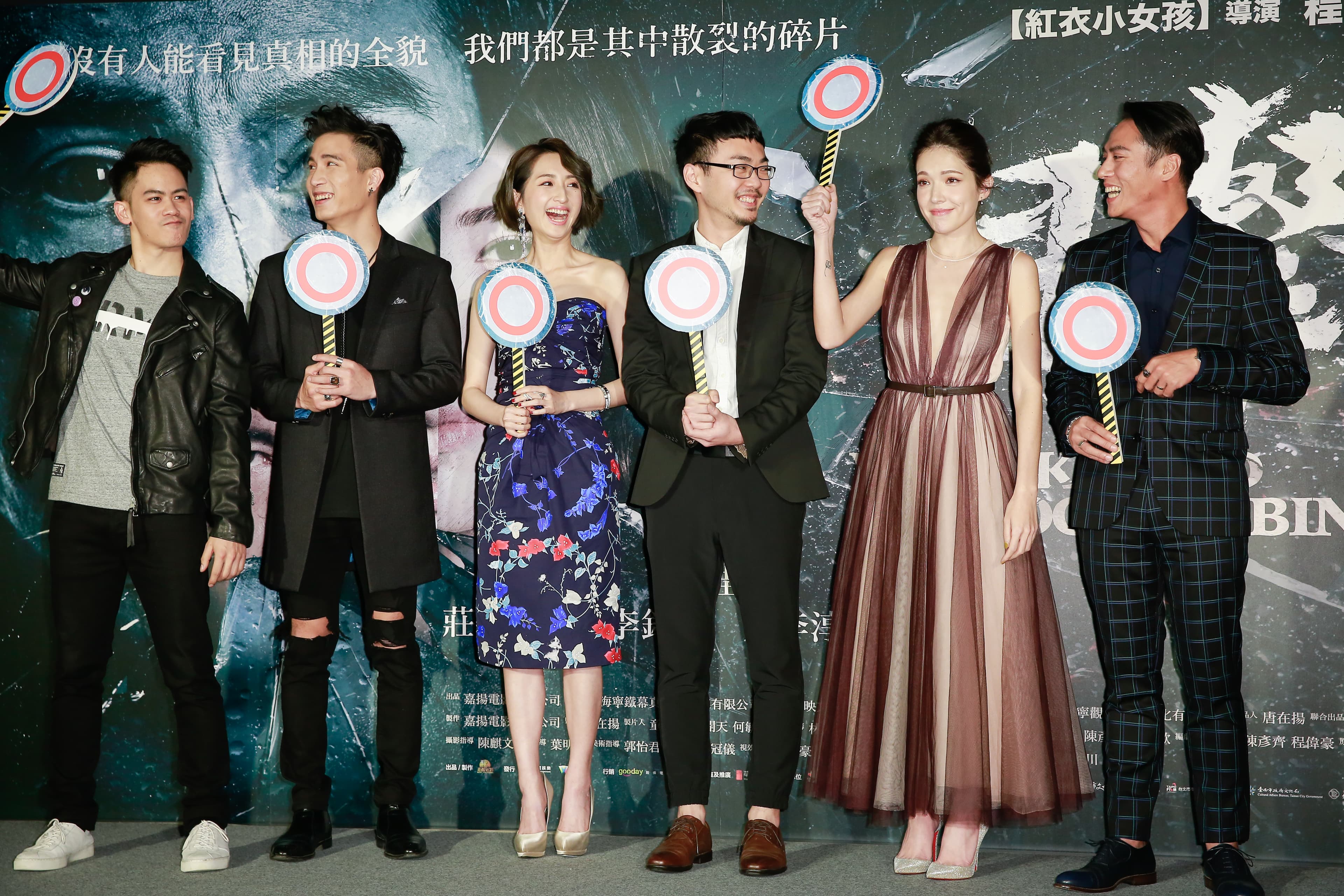 《目擊者》日前舉行首映，演員李淳（左起）、陳彥允、柯佳嬿、導演程偉豪和許瑋甯和莊凱勛一起出席盛會。