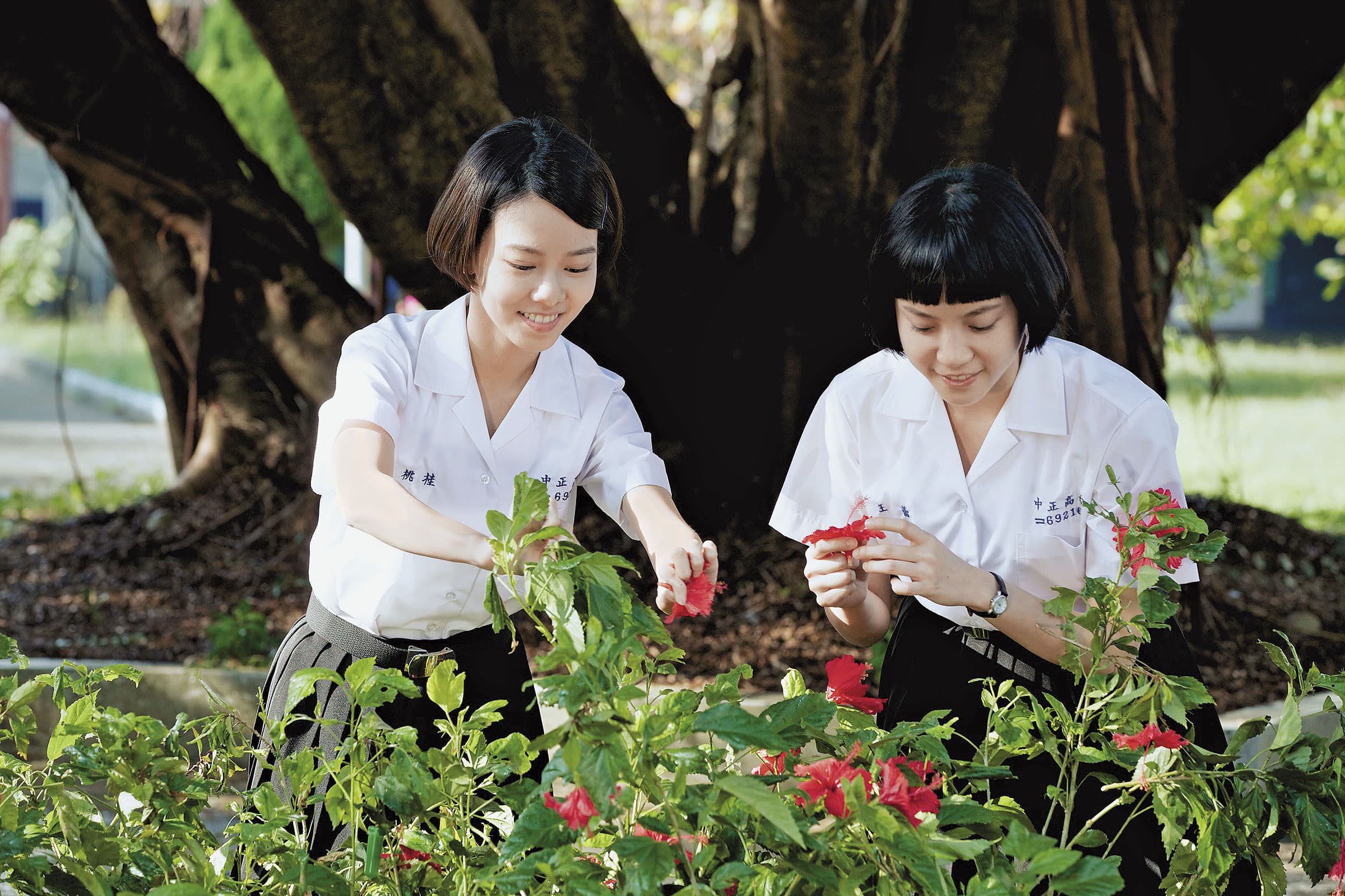 楊又穎生前已跨足電影圈,在《五月一号》中飾演第1女配角蔡桃桂(左),大剌剌的模樣正是家人所熟悉的她。(翻攝網路)