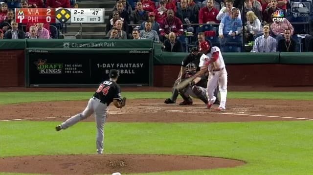 陳偉殷對決法朗柯時,被轟出大聯盟第一支滿貫砲。(翻攝自MLB.TV)