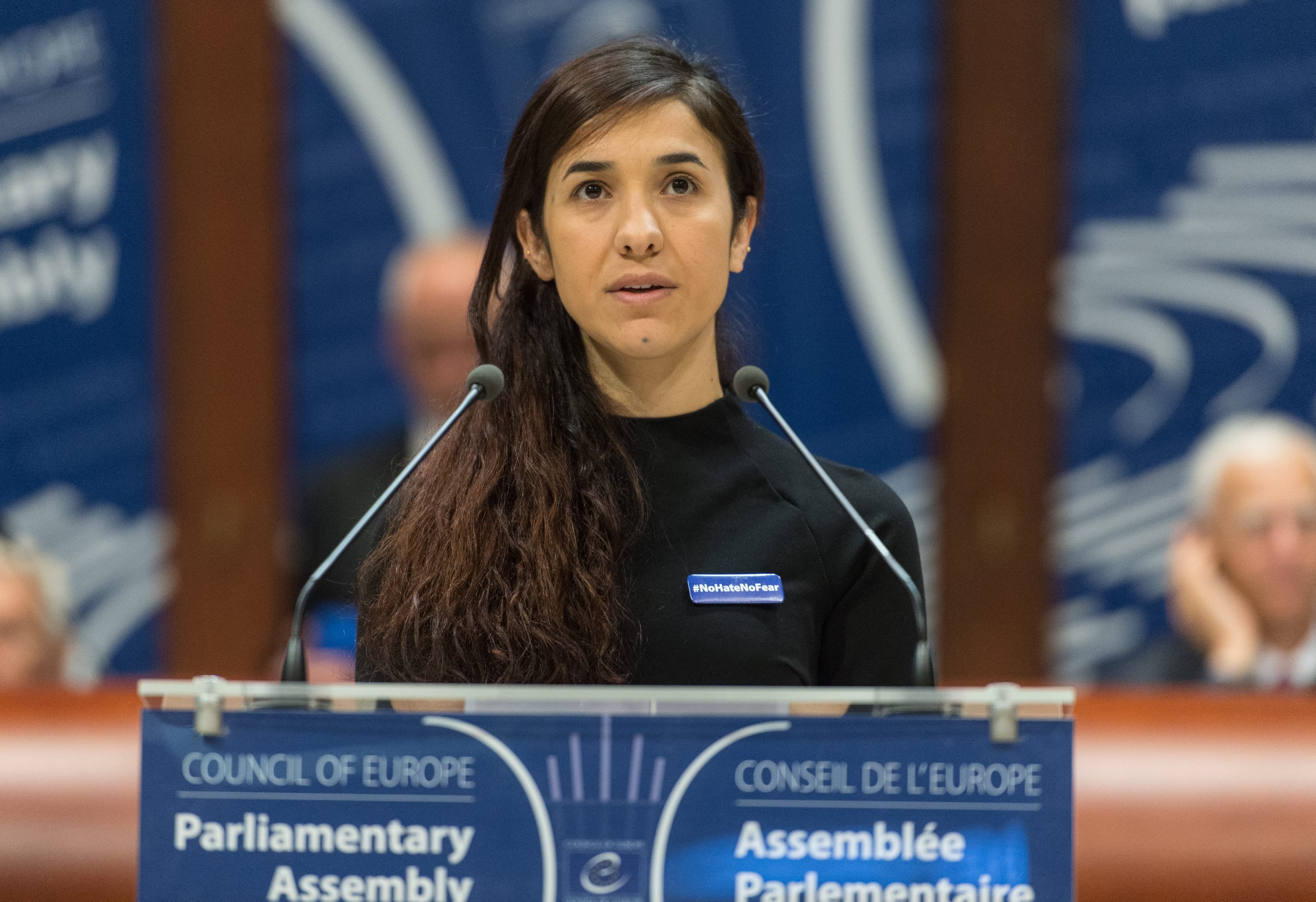 納迪亞．穆拉德（Nadia Murad）如今是國際上最知名的亞茲迪人權鬥士，她以自身的經驗，控訴ISIS的殘暴，她的勇敢，給了很多亞茲迪人勇氣。（東方IC）