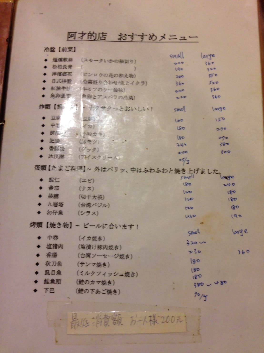 日本常客幫翻譯菜單，後來才知道對方是日商駐台分公司的高層。