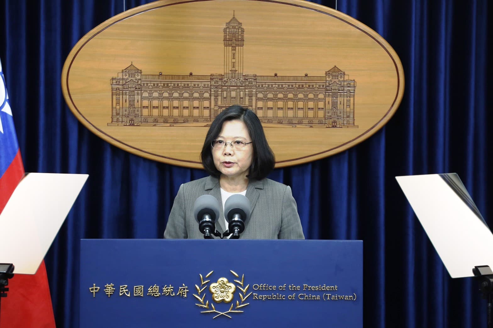 蔡總統發表嚴厲聲明，抨擊北京當局一慣操弄「一個中國」原則