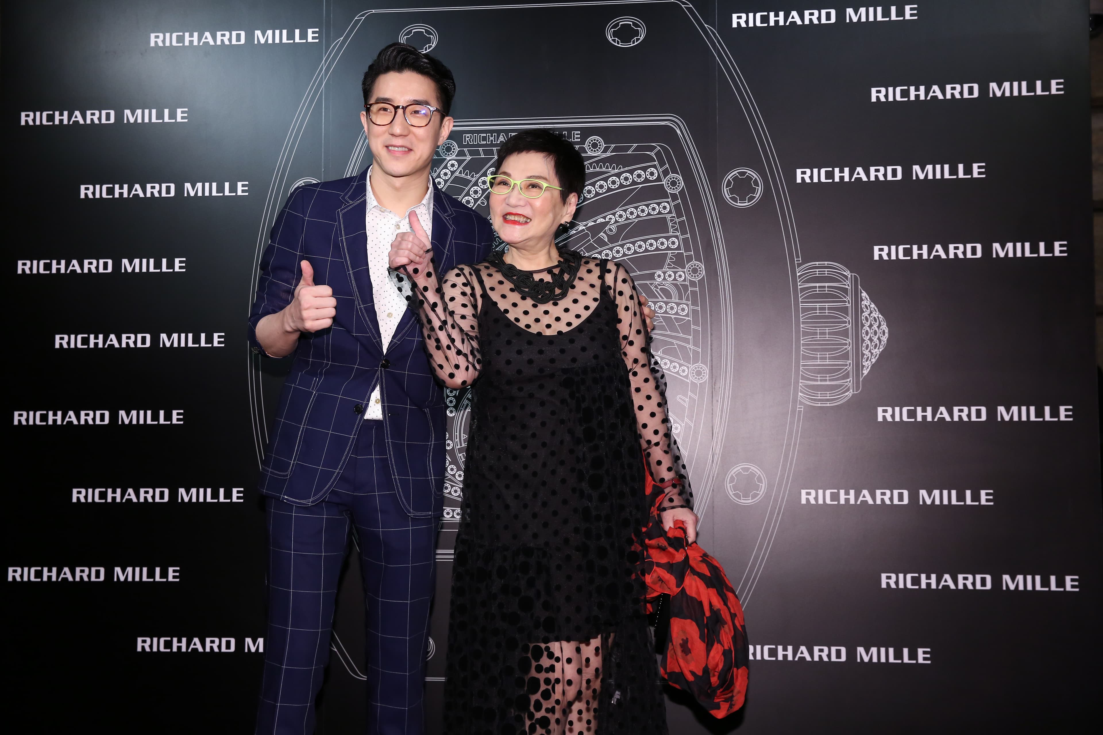 房祖名擔任RICHARD MILLE品牌董事,與綜藝大姐大張小燕露臉現身派對場合。