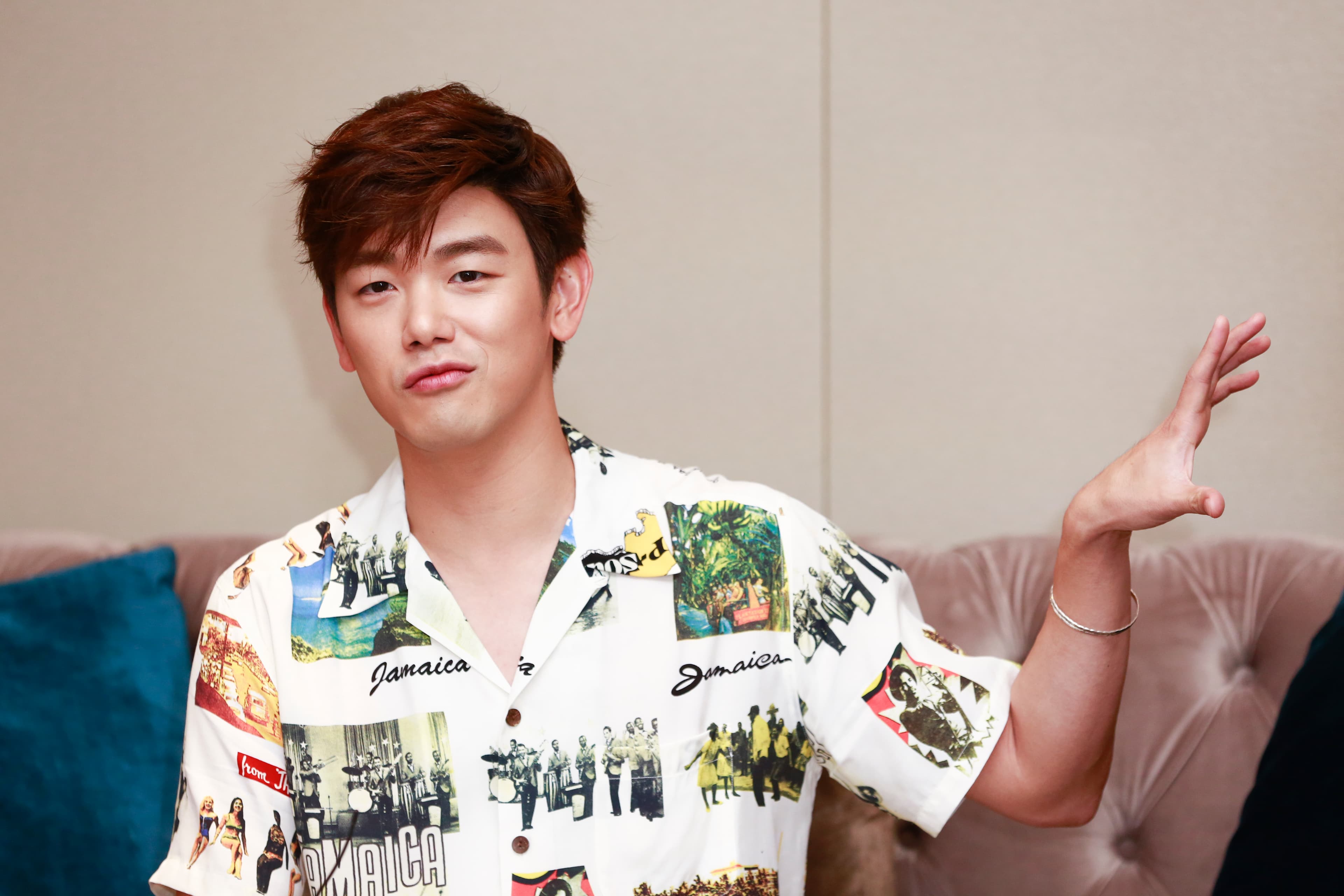 健談的Eric Nam,受訪時表情、手勢多且可愛。