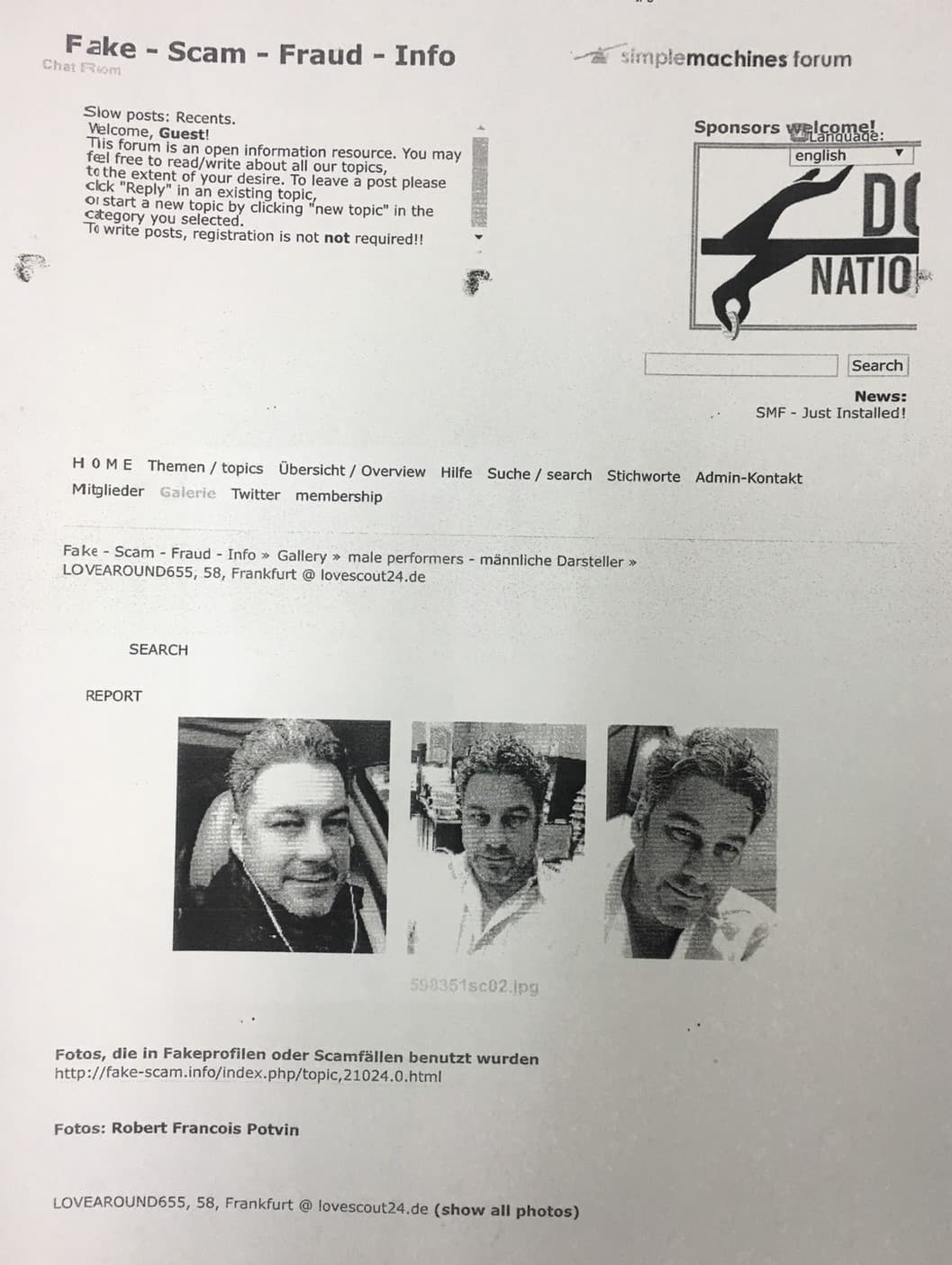 警方調查,尼古拉斯以高富帥型男照片作為掩護,實則詐騙單身中年女子。