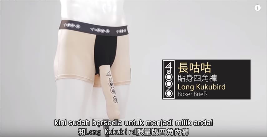 黃明志代言內褲,造型醒目。(翻攝照片)