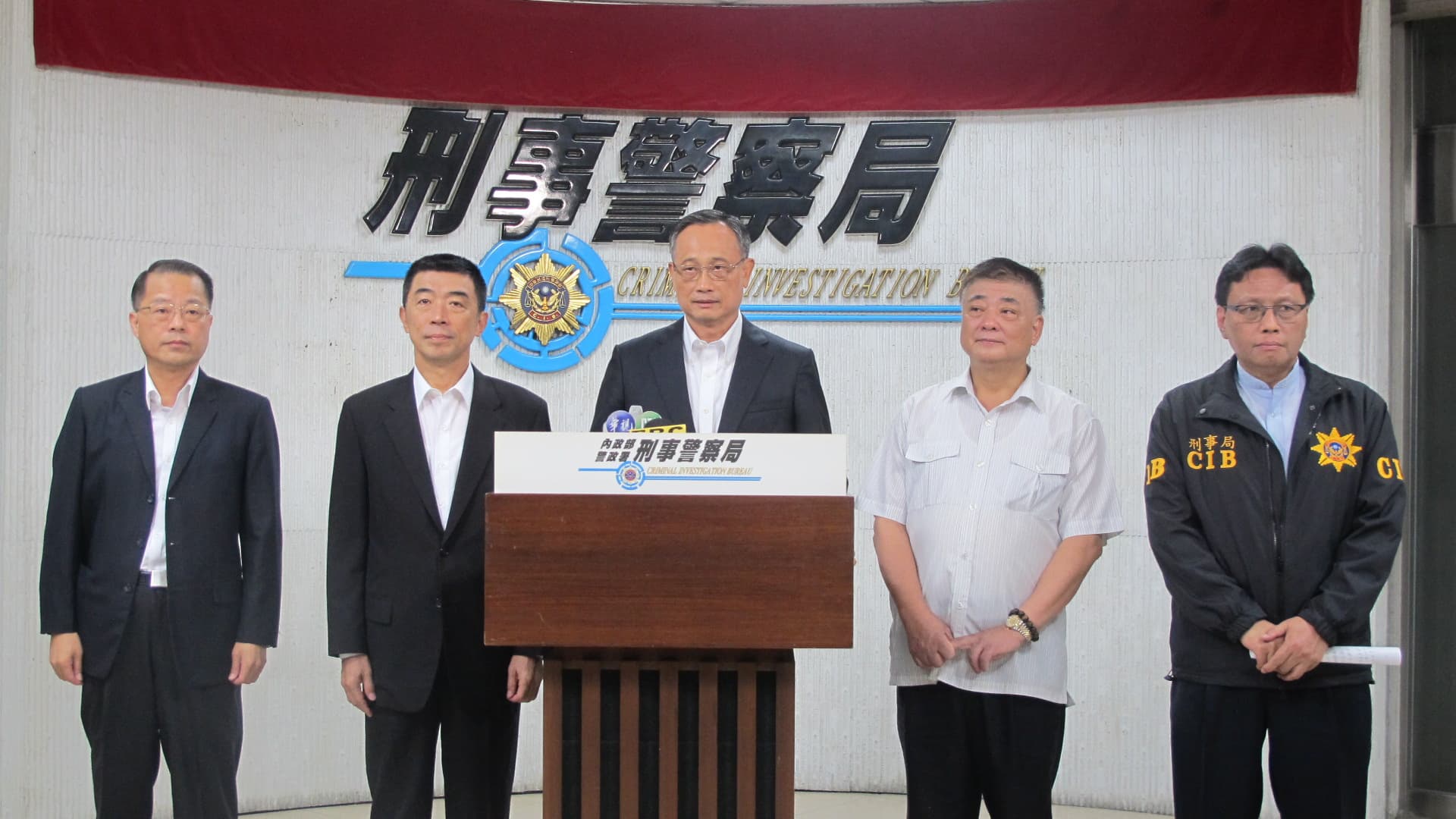 警政署署長陳家欽於破案時嚴正表示：「黑道零容忍」。（翻攝畫面）