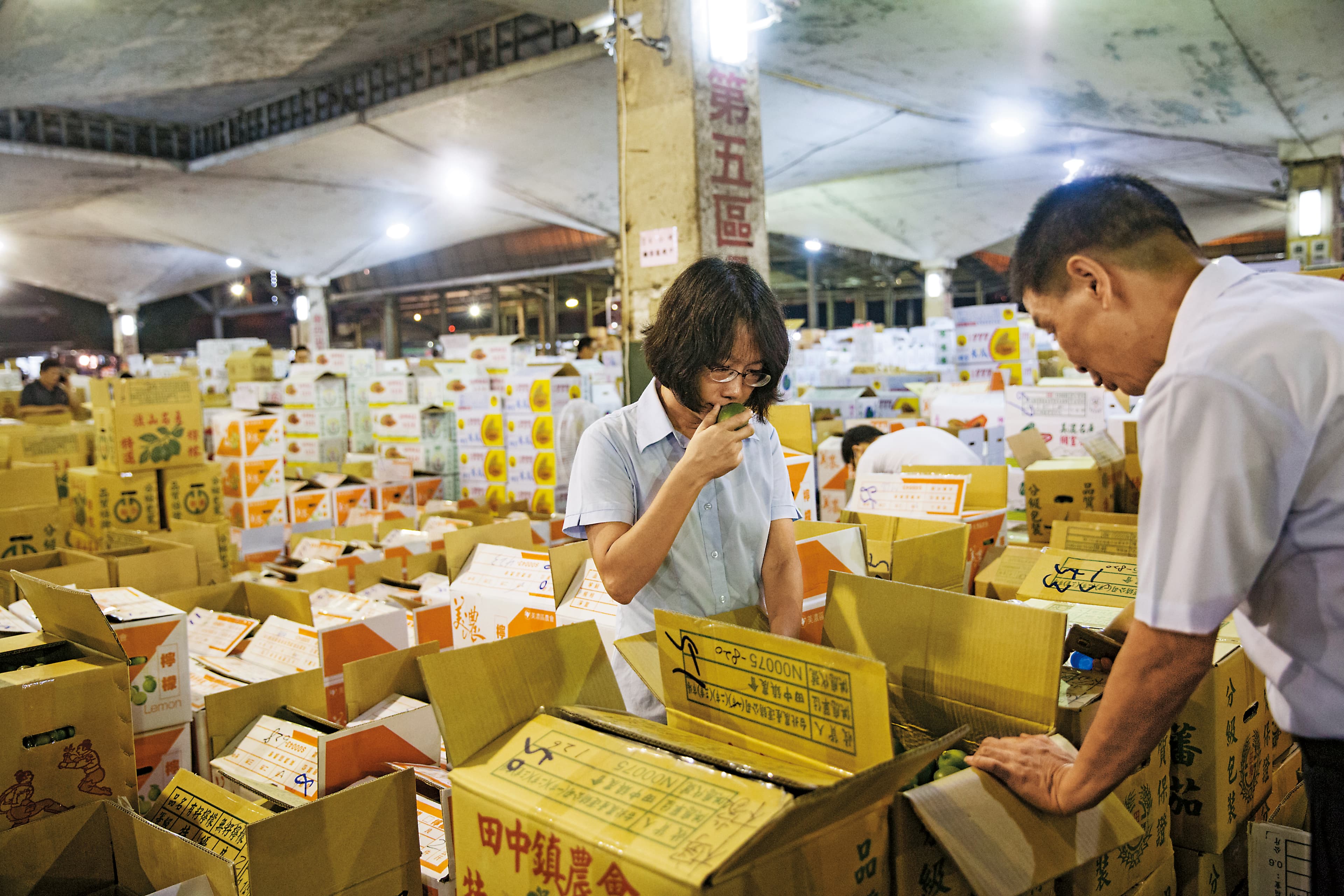 第一果菜市場掌管台灣3成3左右的蔬果量,雙北市民每天吃的菜,幾乎都要先到這裡報到,吳音寧也經常到這裡視察。