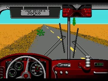 原版《沙漠公車》的遊戲畫面。