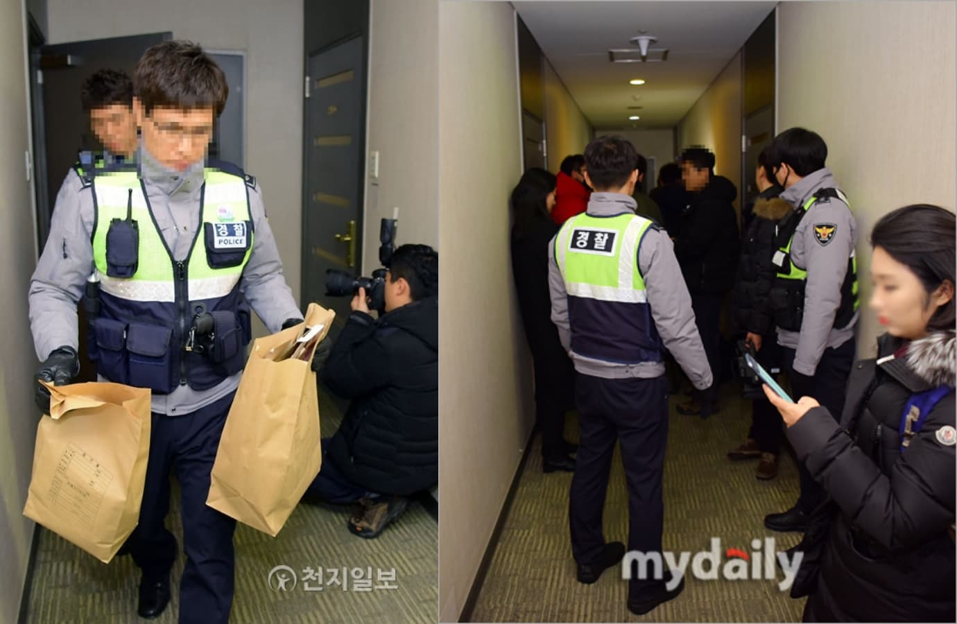 韓國檢警前往事發現場，試圖找出SHINee金鐘鉉輕生原因。（網路圖片）