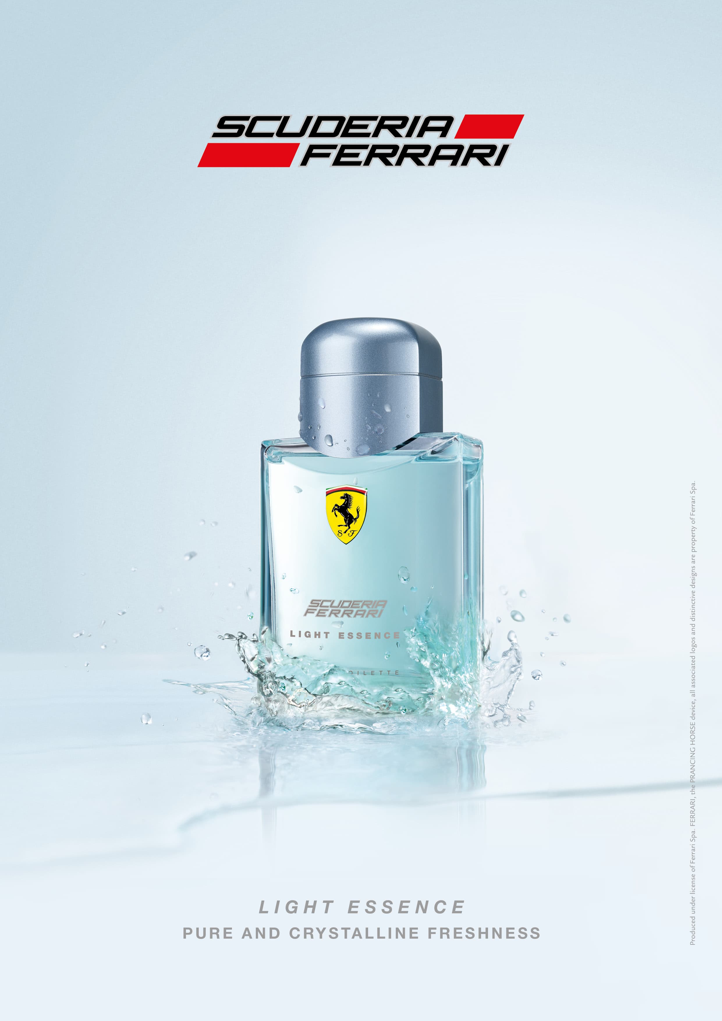 Ferrari法拉利氫元素中性淡香水，清爽的藍、金屬合金瓶蓋、圓弧線條，不僅吸引目光，也刺激嗅覺感官。