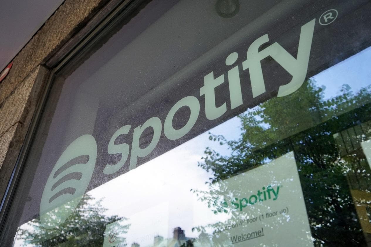 來自瑞典的Spotify,是目前全球市占率最高的音樂串流平台。(東方IC)