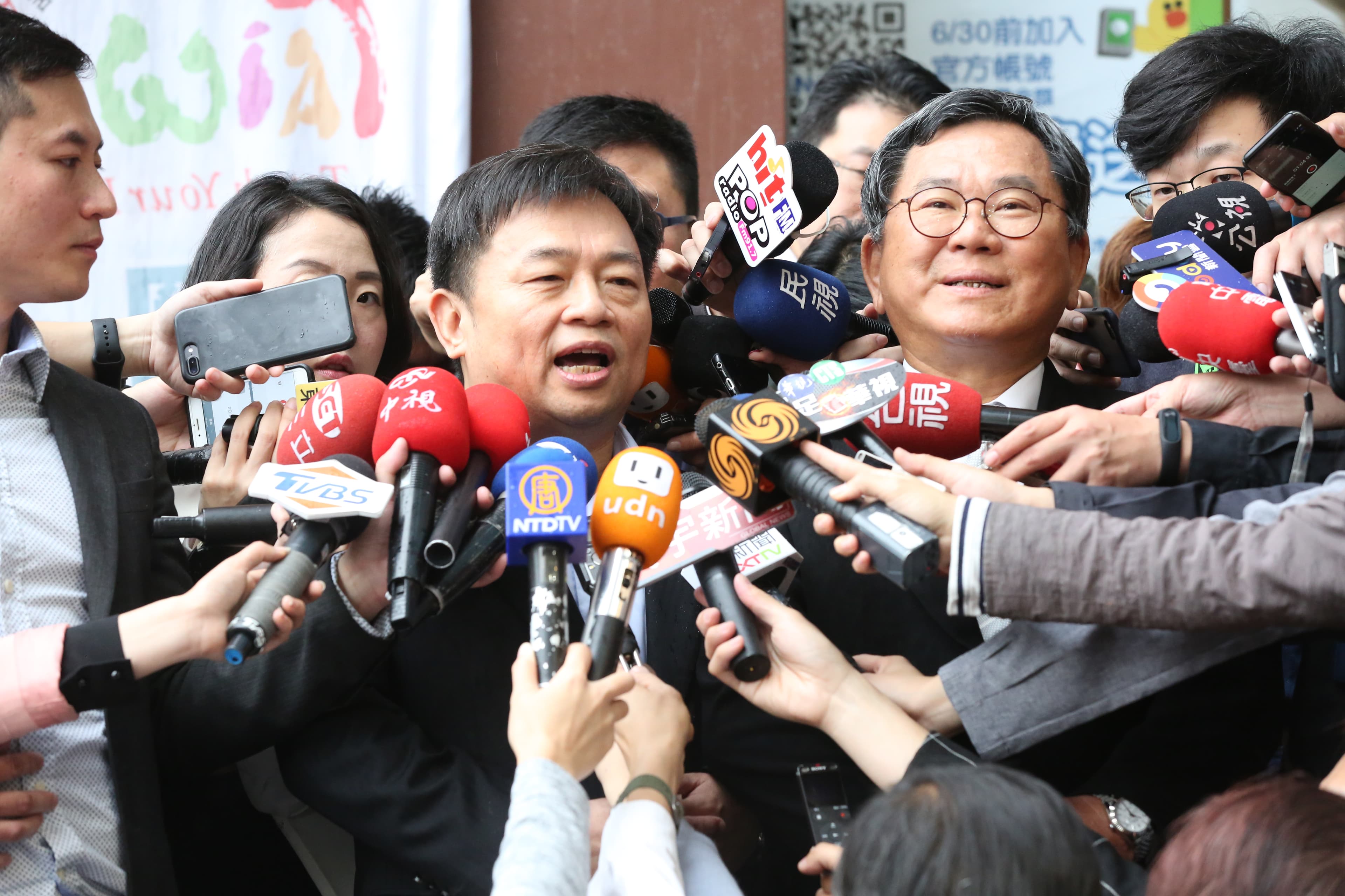 蘇蔡會後，民進黨選對會召集人陳明文、林錫耀接受媒體訪問。