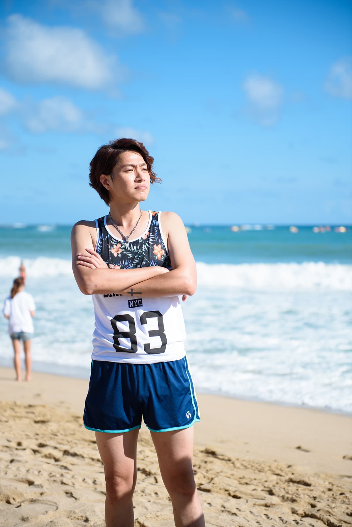 黃少谷參與網路電影《浪花嬌娃之怒海神拳》演出,全片在墾丁取景非常陽光。(喜歡音樂提供)