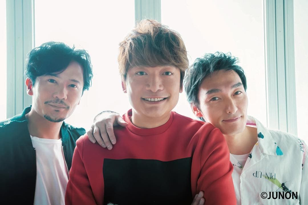 退出傑尼斯的前SMAP成員稻垣吾郎(左起)、香取慎吾與草彅剛,在SNS非常活躍。(翻攝自atarashiichizu ig)