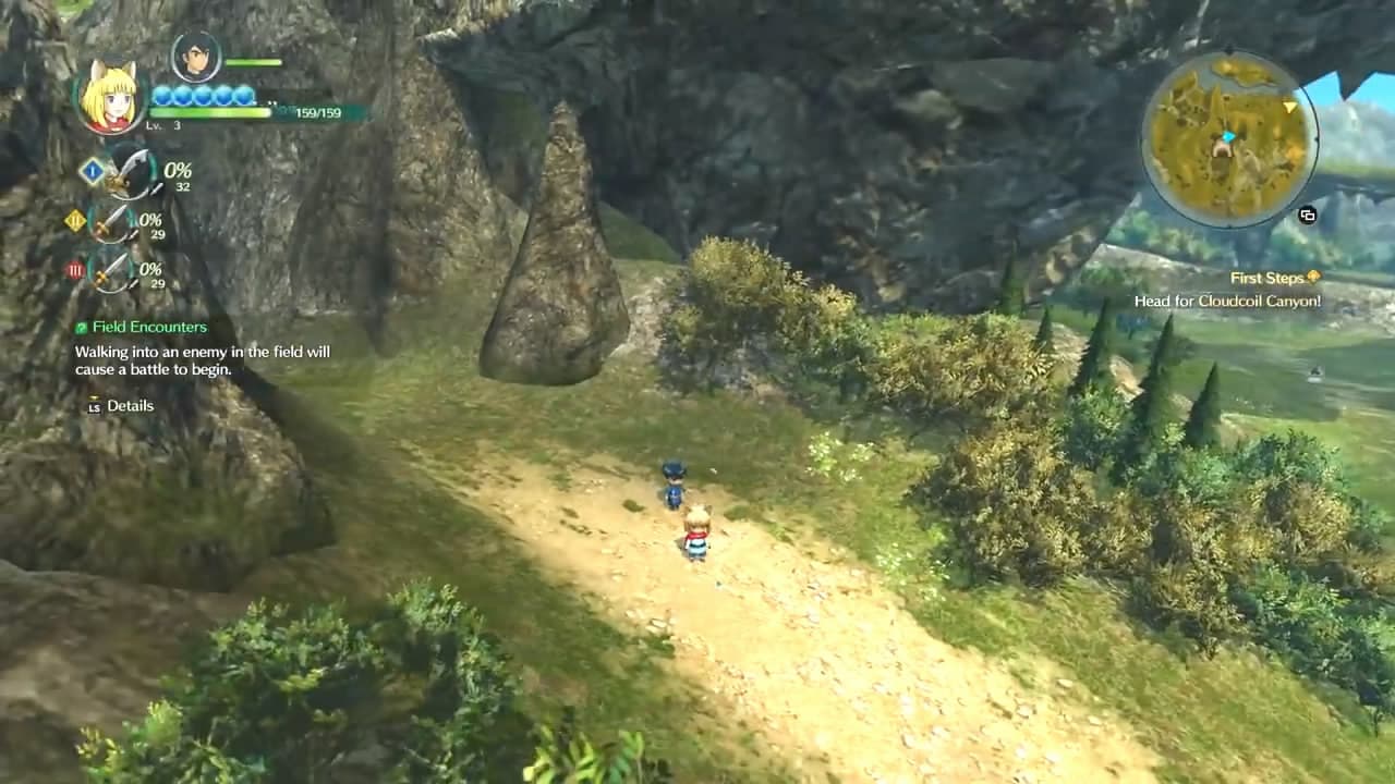 遊戲中有宏大的開放世界可以探索,在這裡角色以小小人物呈現(圖片來源:遊戲實機畫面)