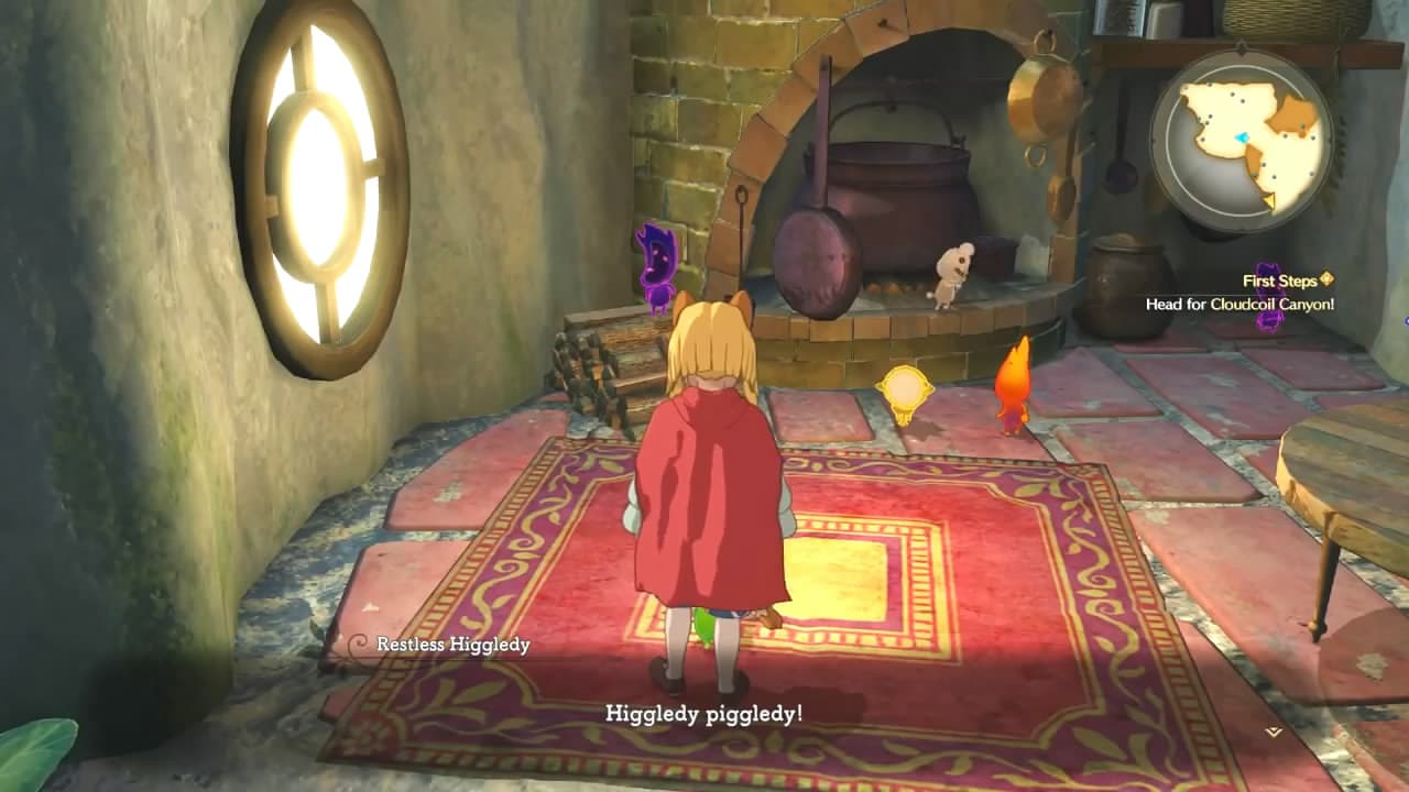 主角第一次認識元素精靈(Higgledy)(圖片來源:遊戲實機畫面)