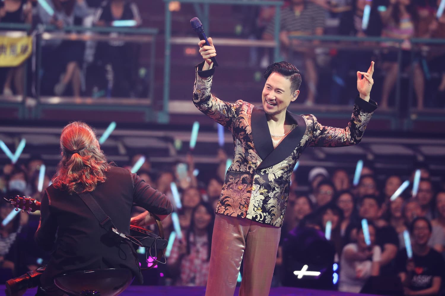 張學友透露演唱會全都來自自己的想法,所以完全融入其中,成果反應良好也讓他安慰。(環球提供)