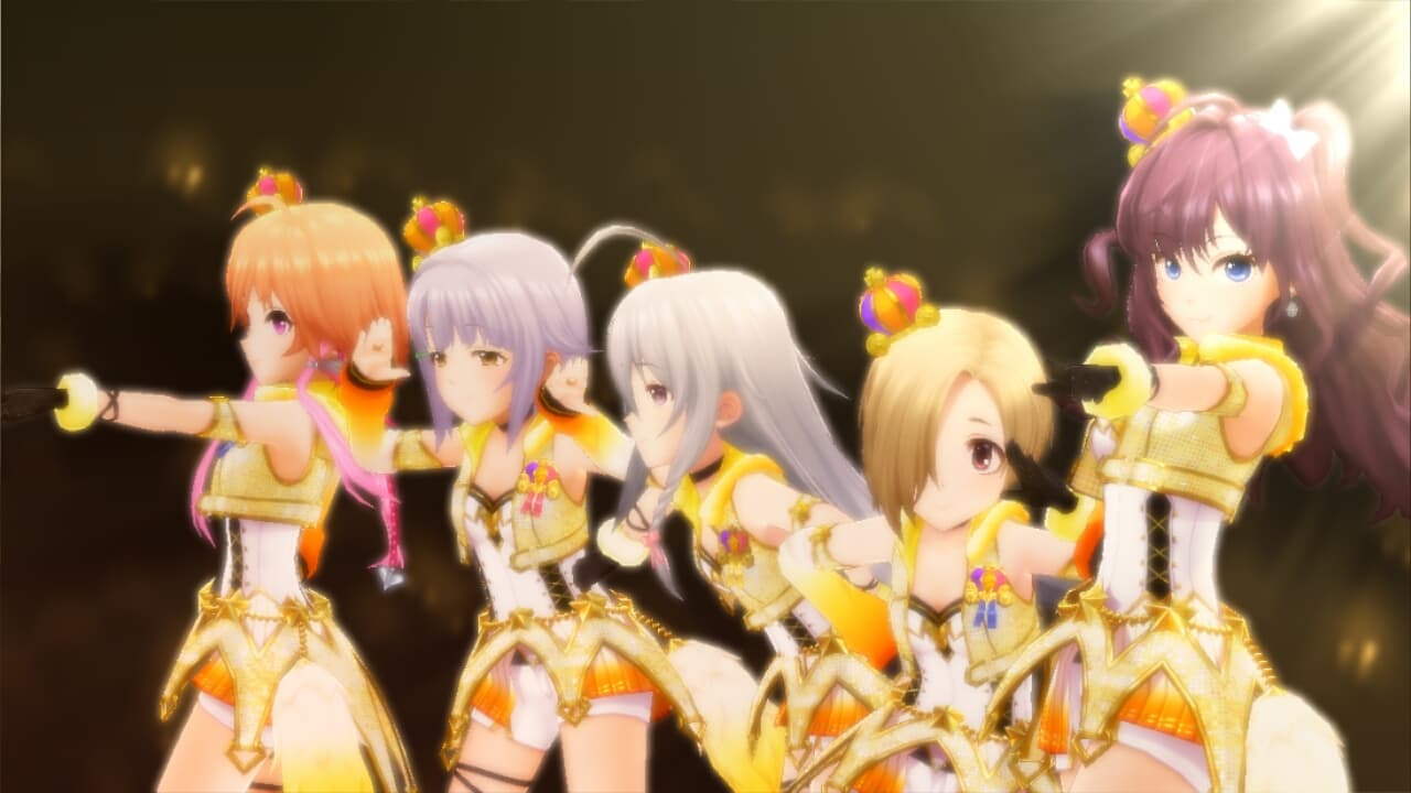 「Yes! Party Time!!」的MV中，偶像們不時擺出不同姿勢。（圖片來源：筆者手機截圖。）