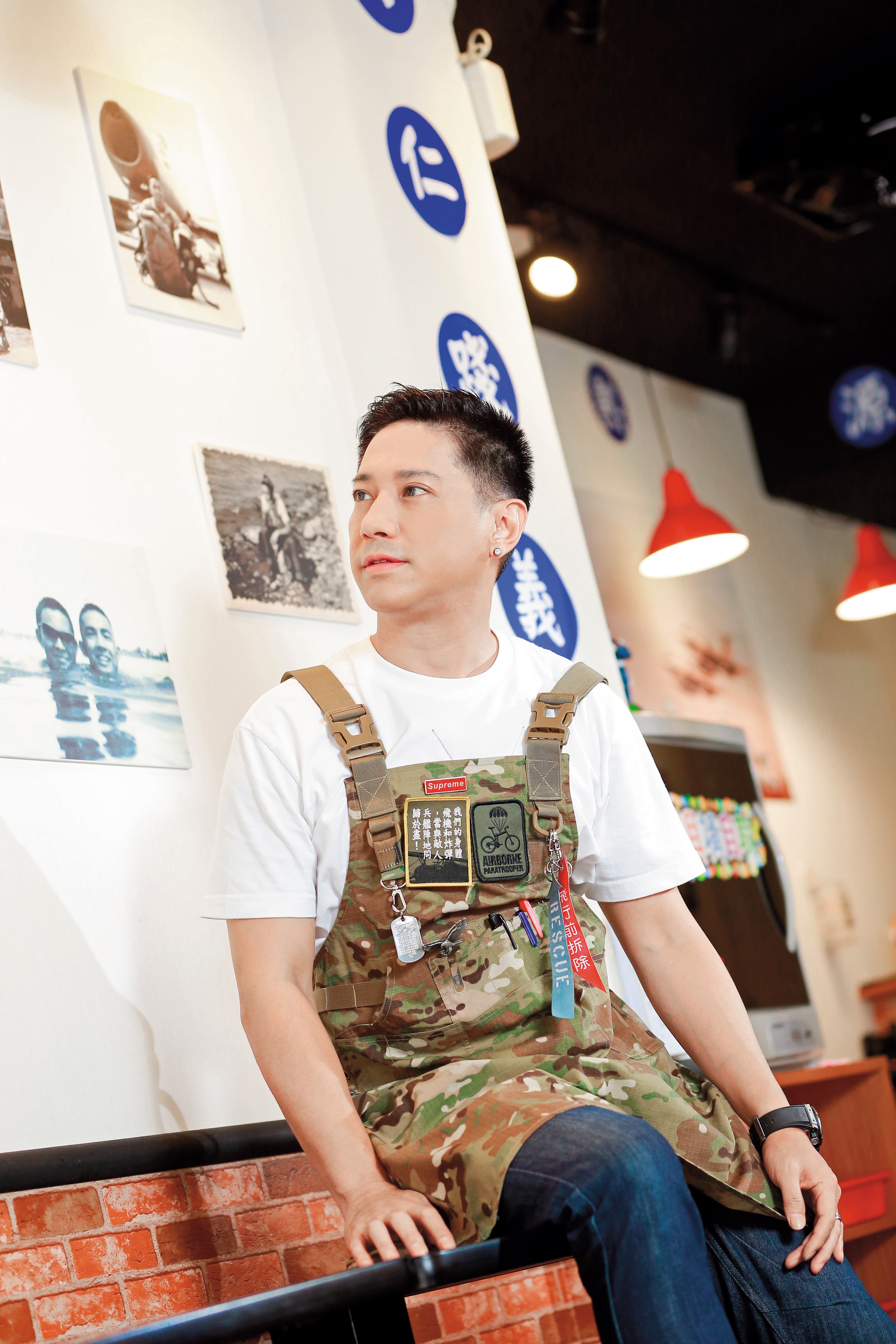 數月前李信恩開起這家將軍養生麵館,他沒事就去店裡幫忙。