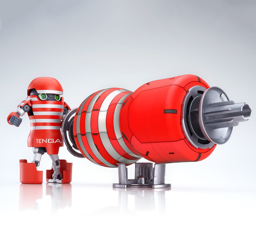 TENGA☆機器人與他的超大光束槍「MEGA TENGA BEAM」,是不是很有視覺上的衝擊感呢,真的非常適合拿來當房間的擺飾呢。