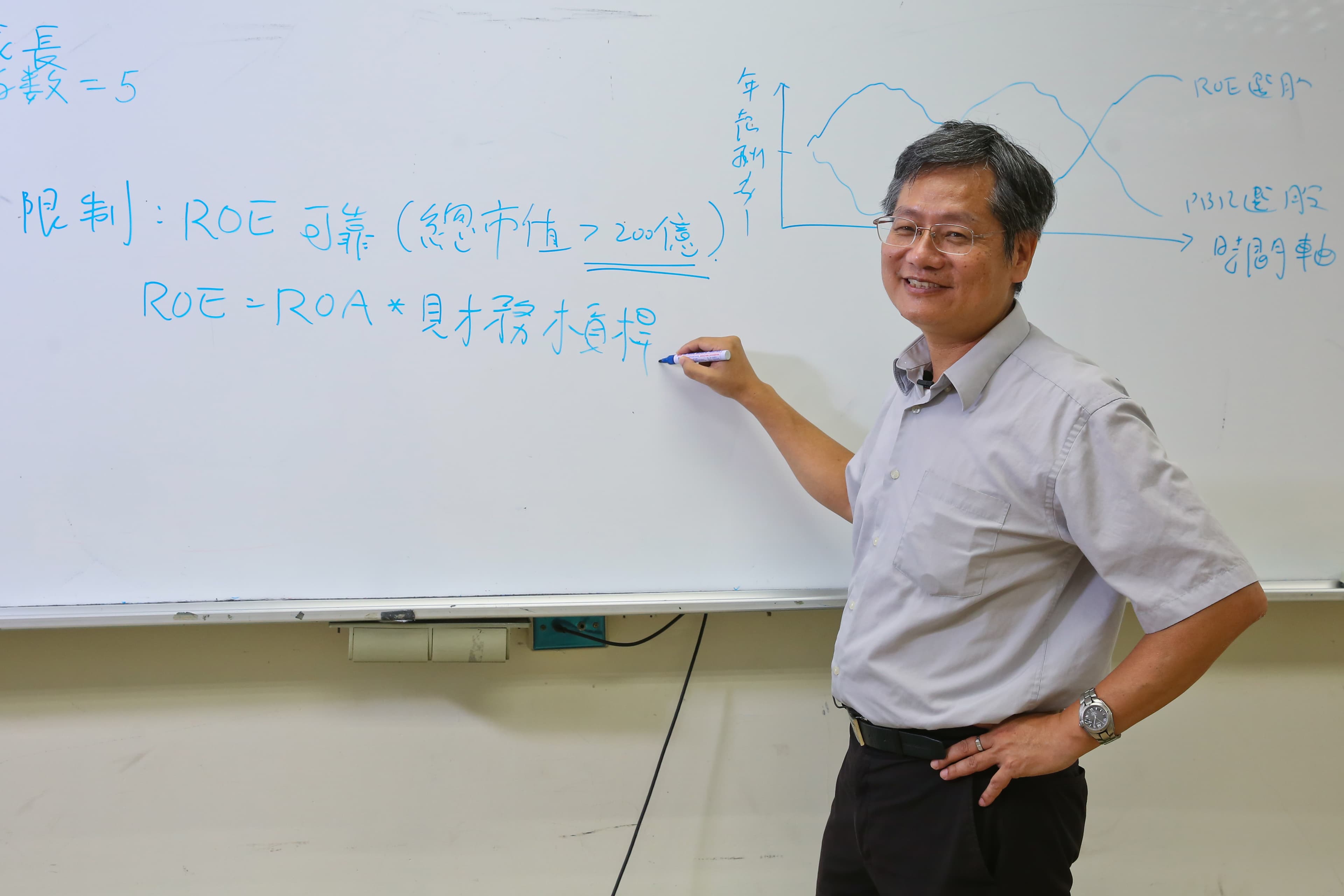 葉怡成指出,GVI選股進階版一樣是幫股票打分數,如同大學學測考5科,加總起來最高分的個股就是好學生。