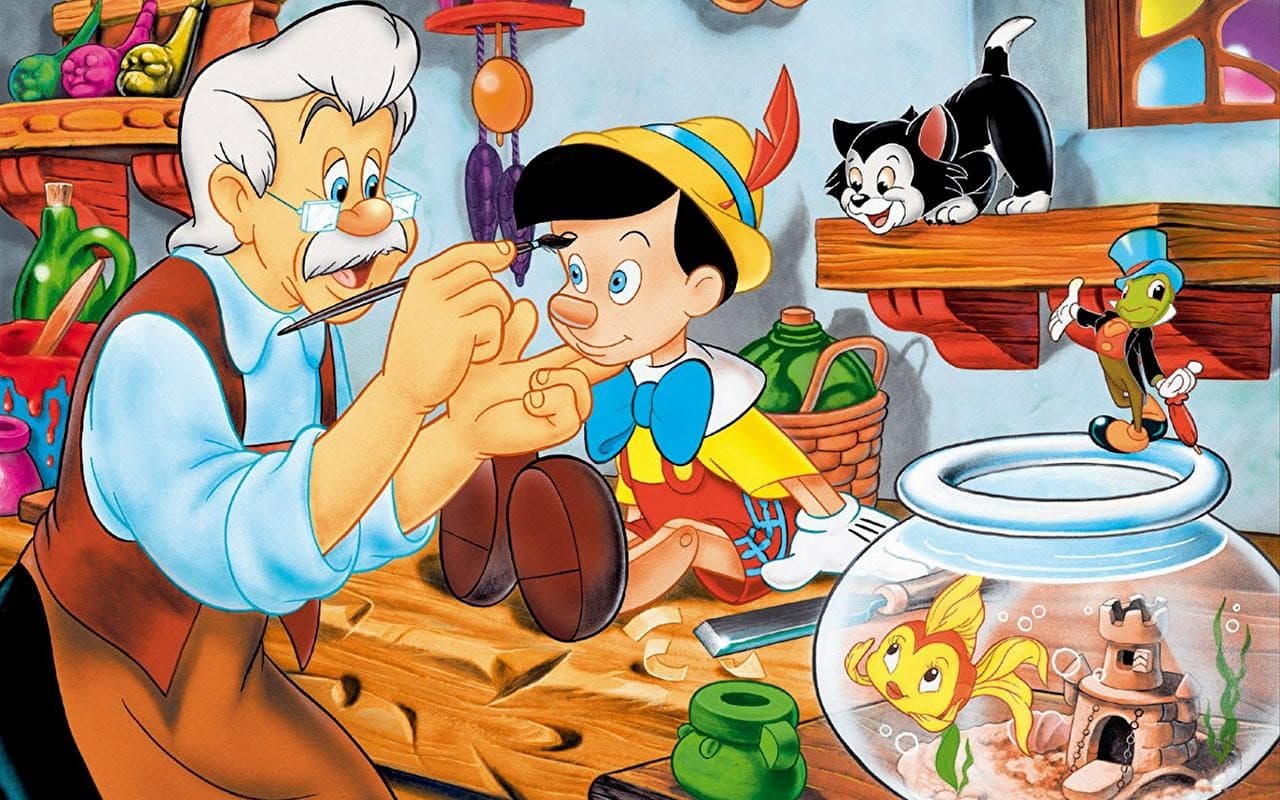迪士尼製作的音樂劇動畫電影《木偶奇遇記》,堪稱最成功的「Pinocchio」改編範例。(翻攝自迪士尼官網)