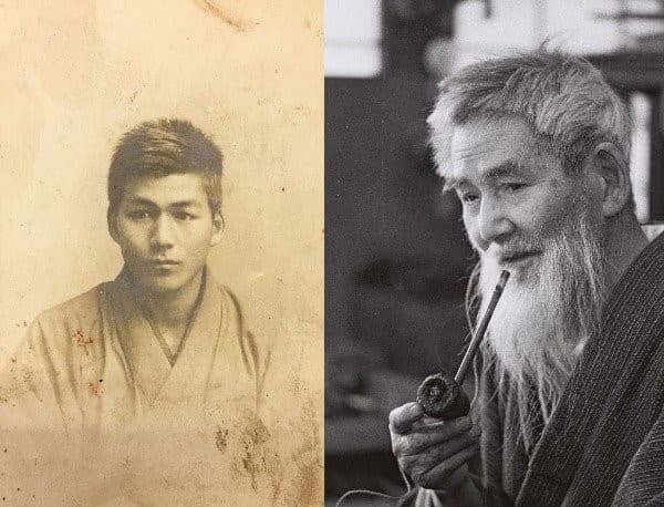 日本傳奇畫家熊谷守一的年輕時代與晚年。（翻攝自東京國立近代美術館twitter）