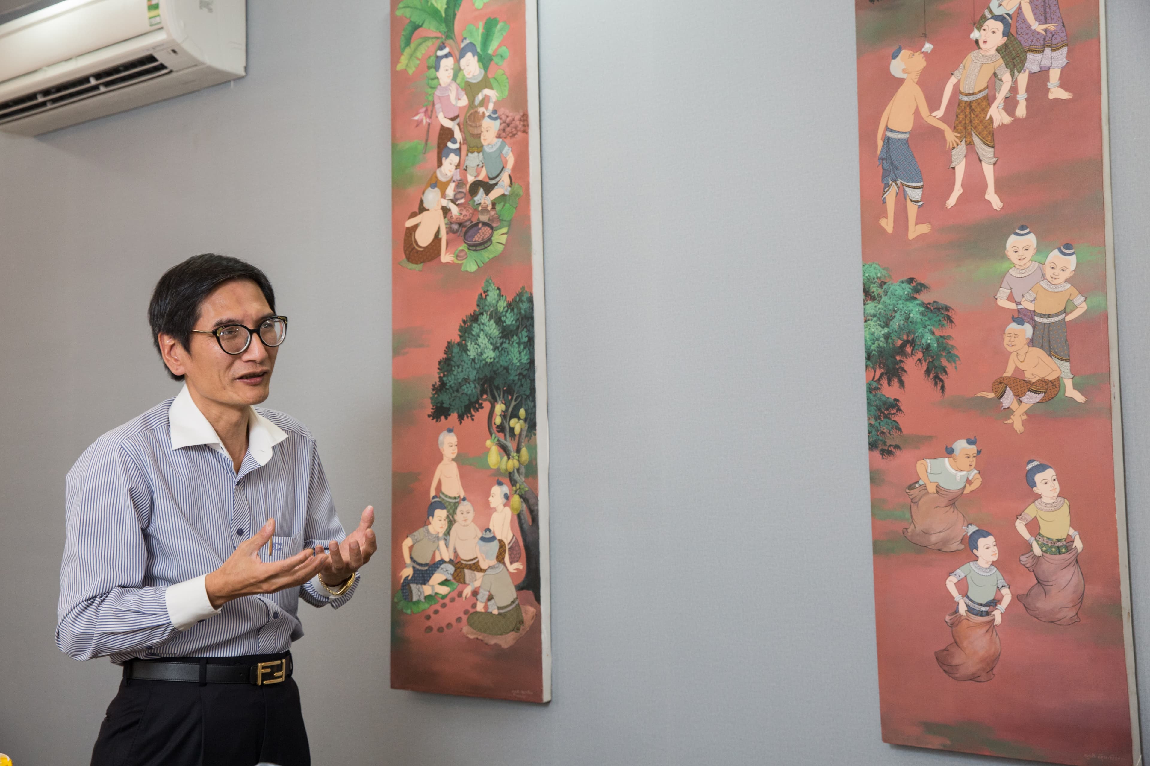 戴朝榮說自己堅決反對少子化,他非常鼓勵員工結婚、生小孩。